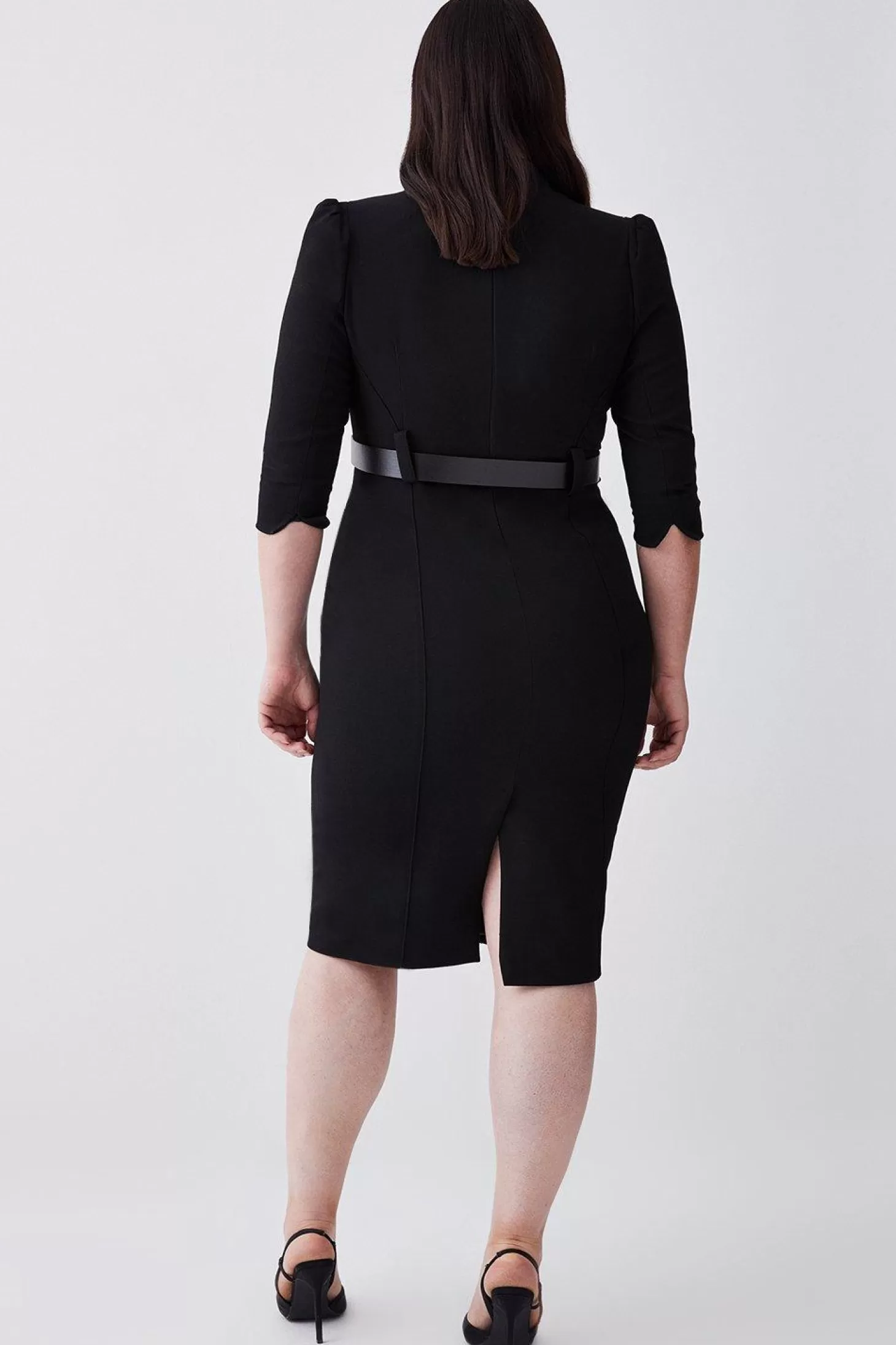 Karen Millen Plus Size Structured Crepe Forever Midi Dress