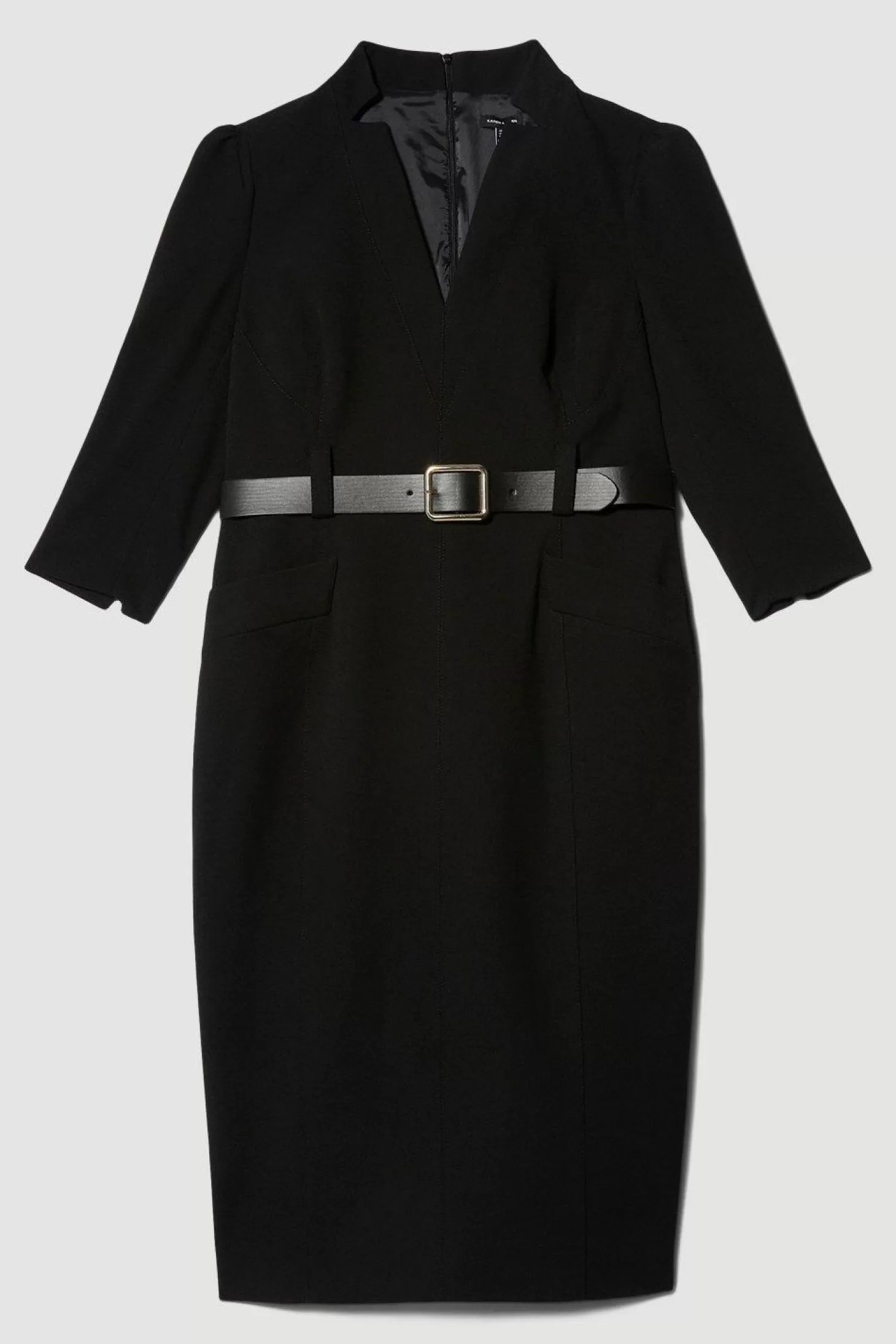 Karen Millen Plus Size Structured Crepe Forever Midi Dress