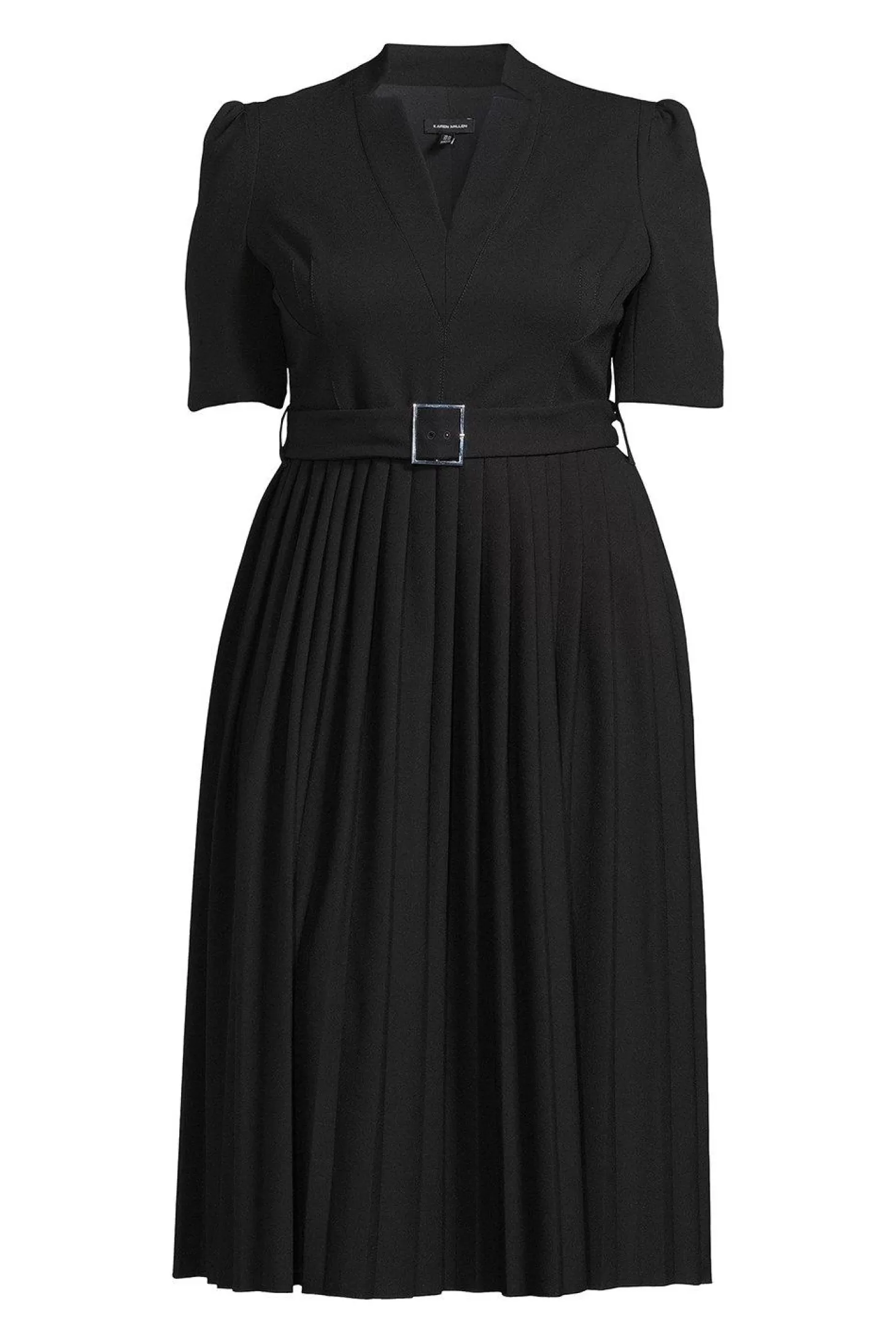 Karen Millen Plus Size Structured Crepe Forever Pleat Dress