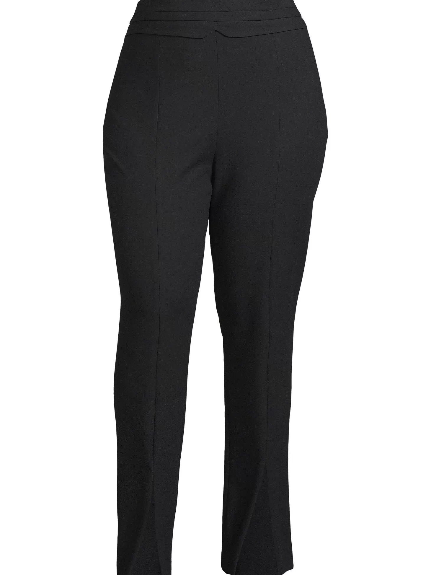 Karen Millen Plus Size Tailored Compact Stretch Split Hem Straight Pants
