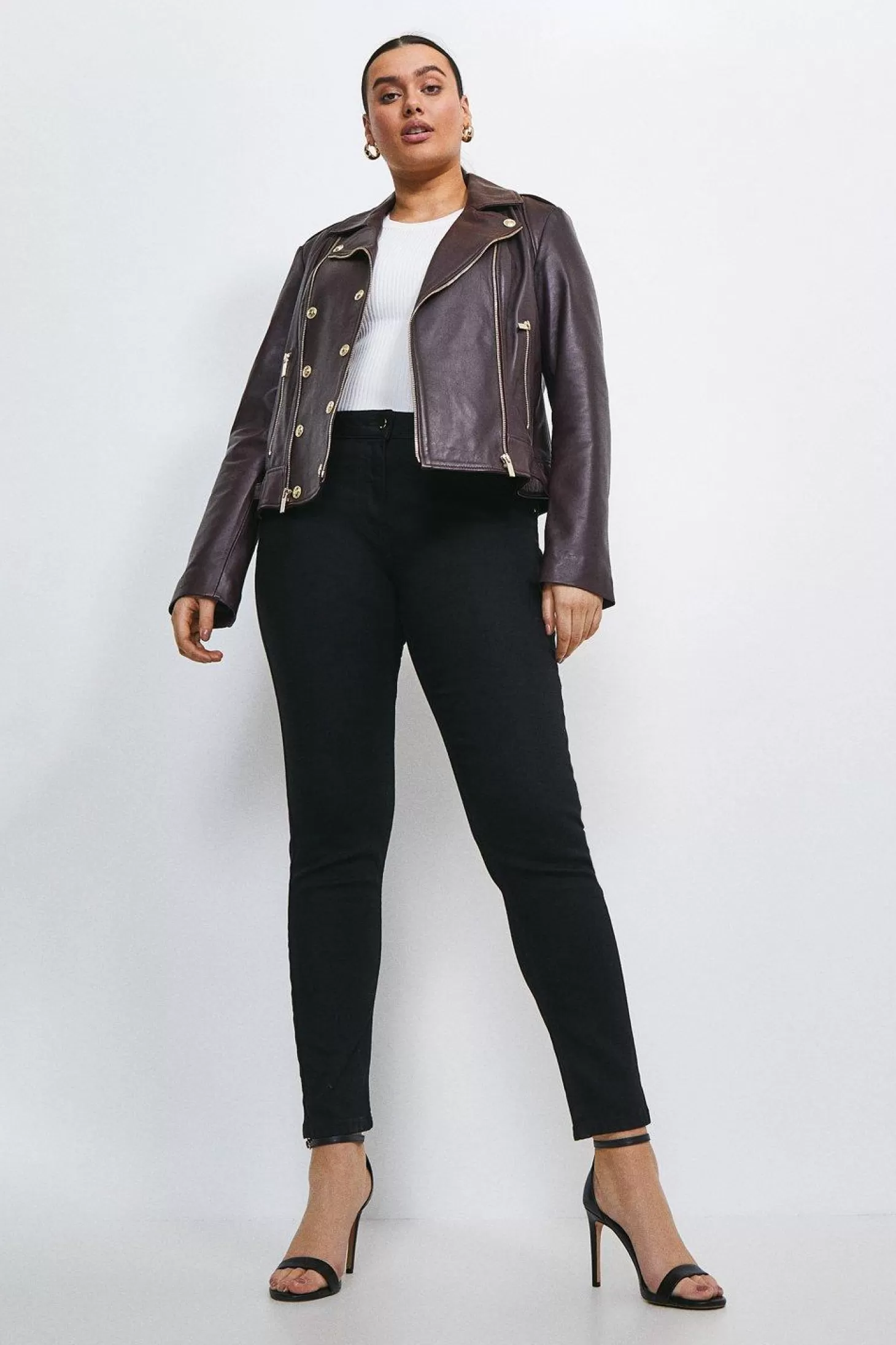 Karen Millen Plus Size Tailored Mid Rise Skinny Jeans