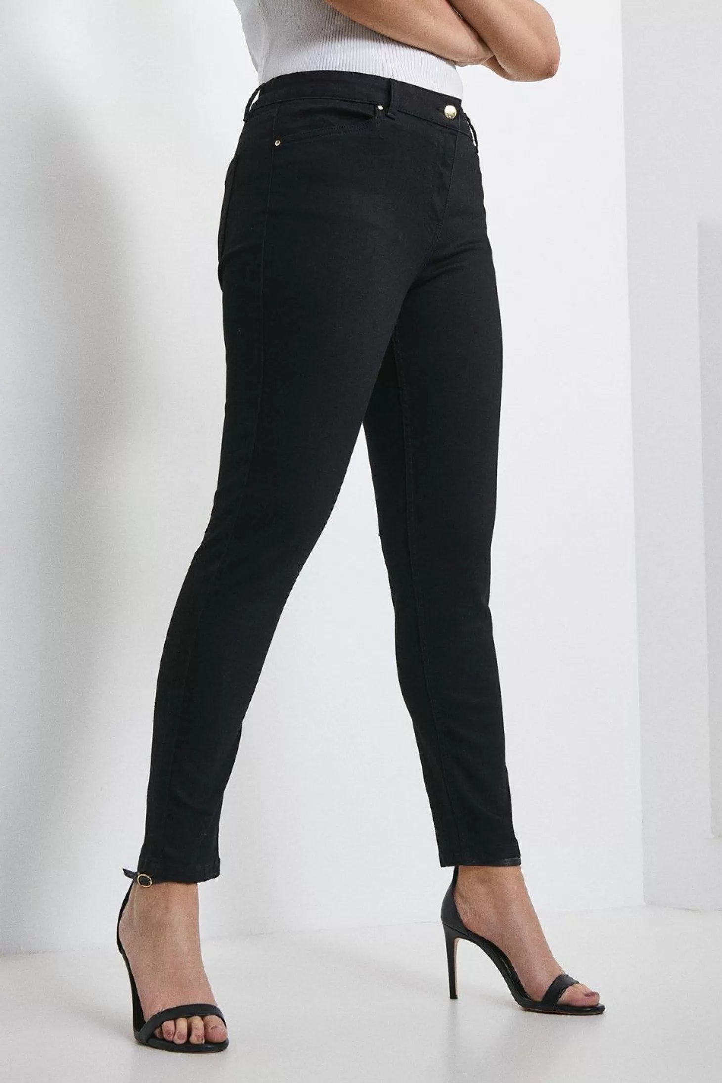 Karen Millen Plus Size Tailored Mid Rise Skinny Jeans
