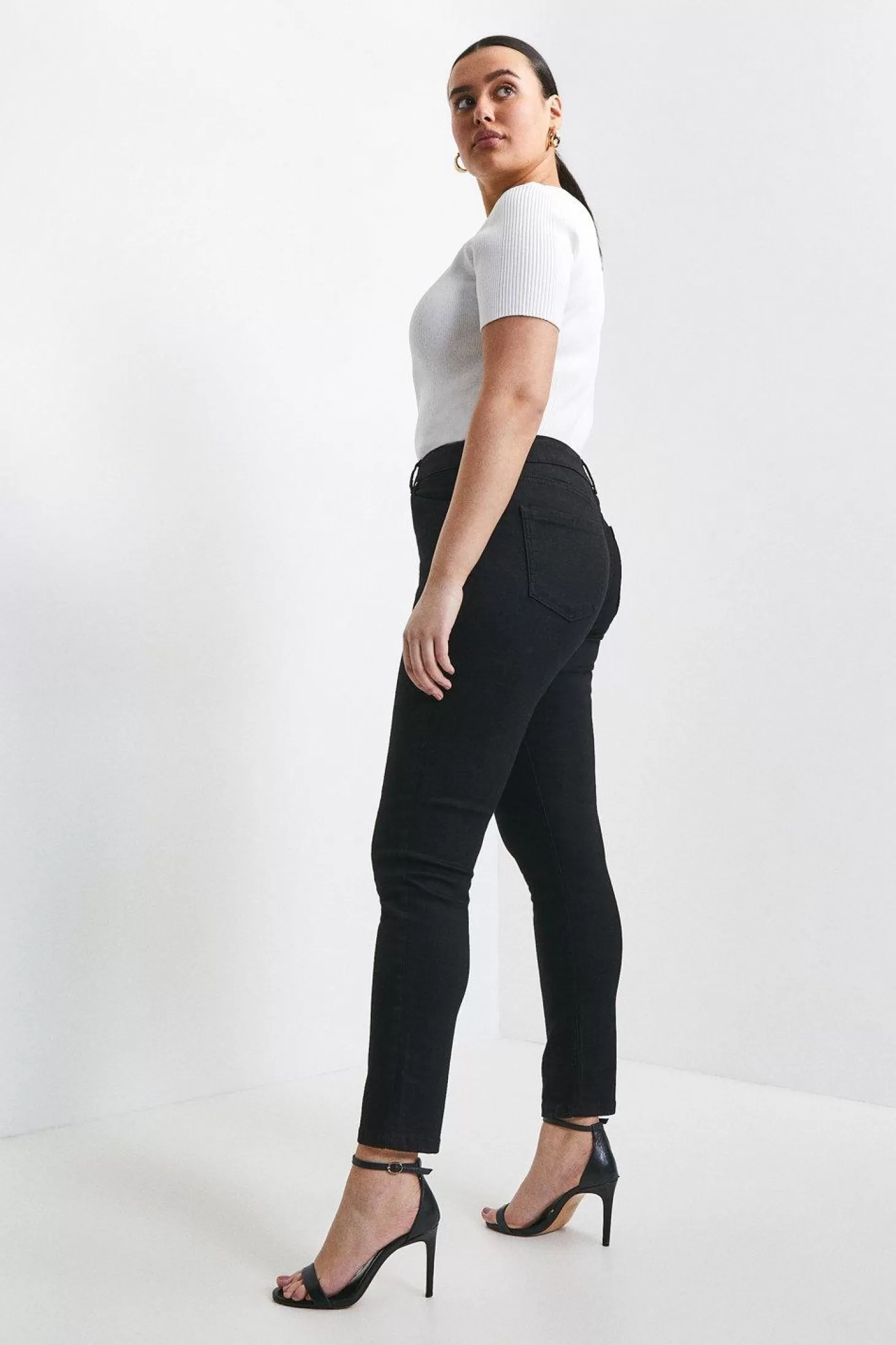 Karen Millen Plus Size Tailored Mid Rise Skinny Jeans