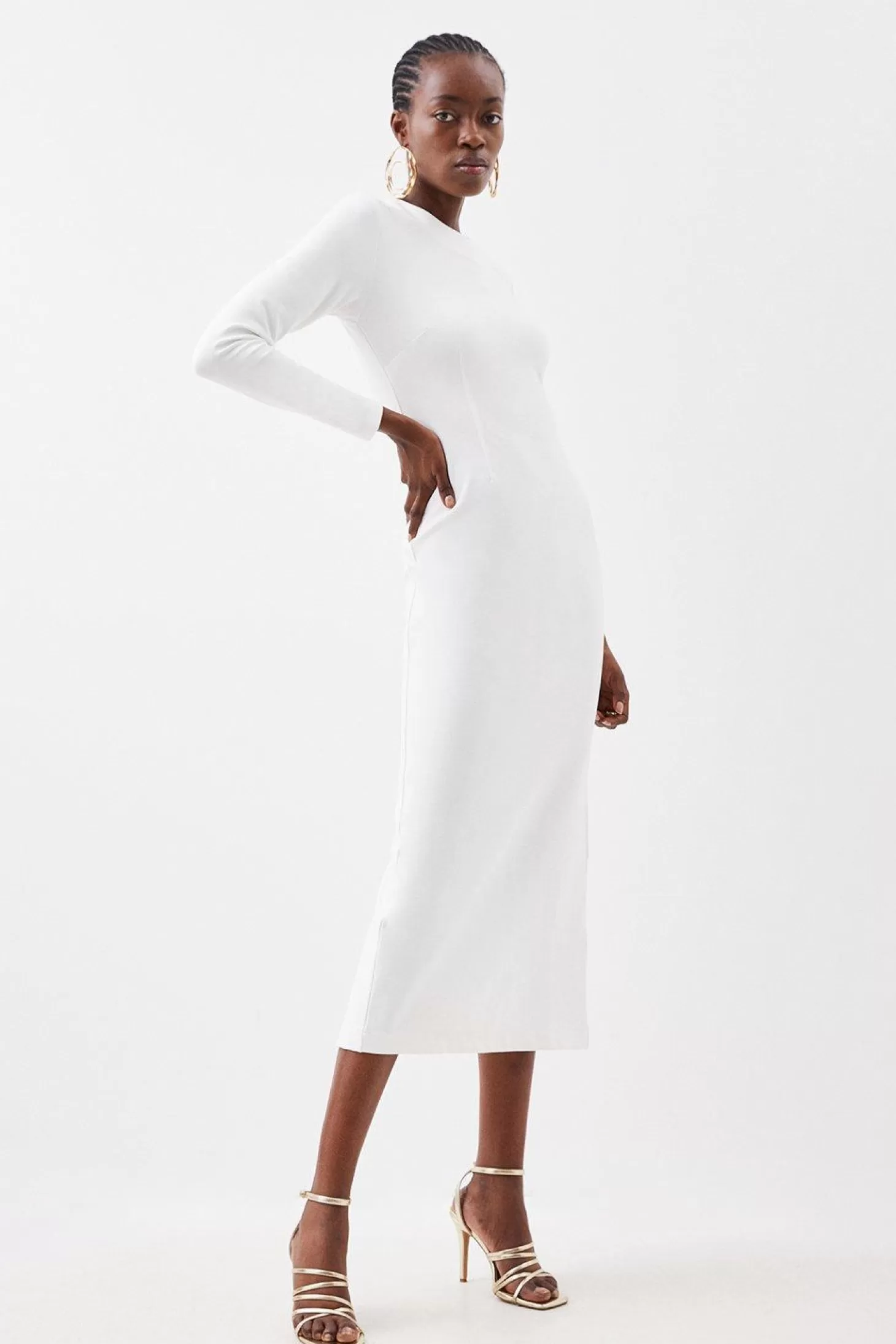 Karen Millen Ponte Jersey Midi Dress