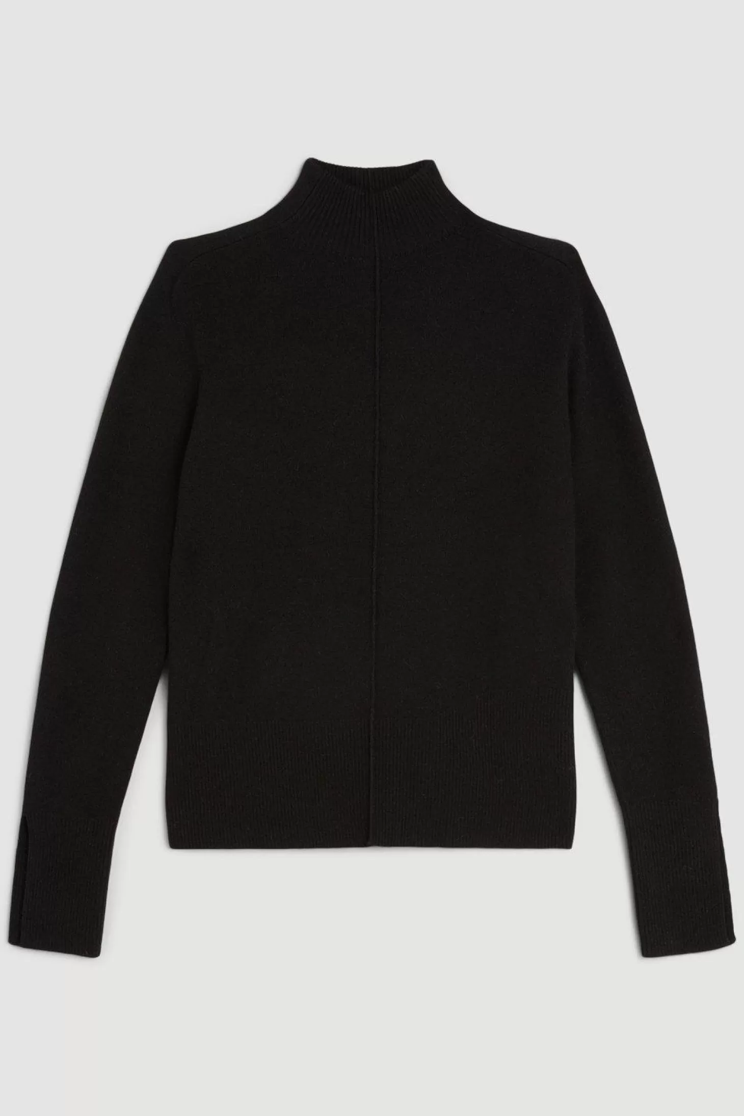 Karen Millen Premium Alpaca Wool Blend Funnel Neck Knit Top With Split Sleeve