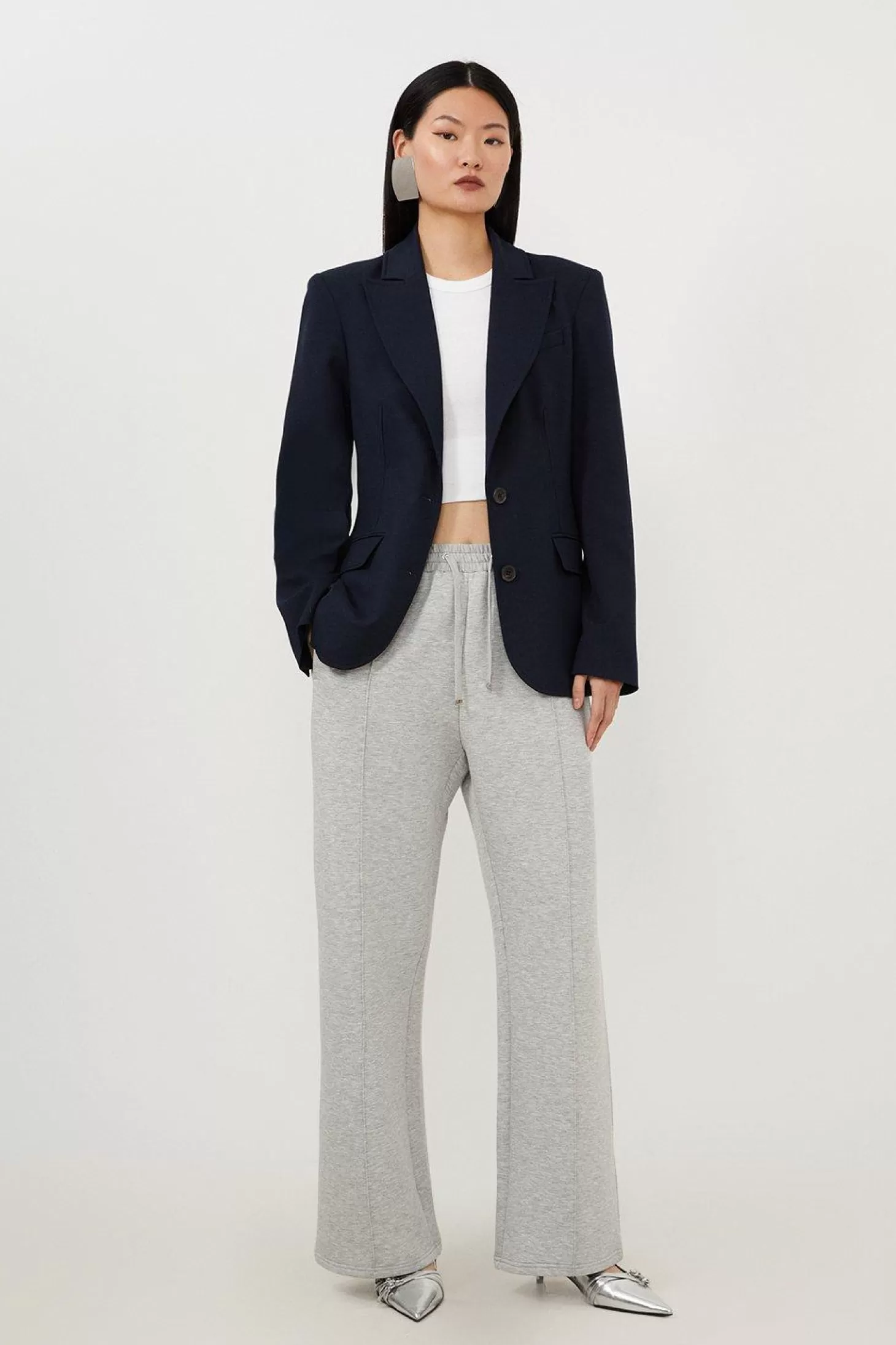 Karen Millen Premium Scuba Wide Leg Joggers