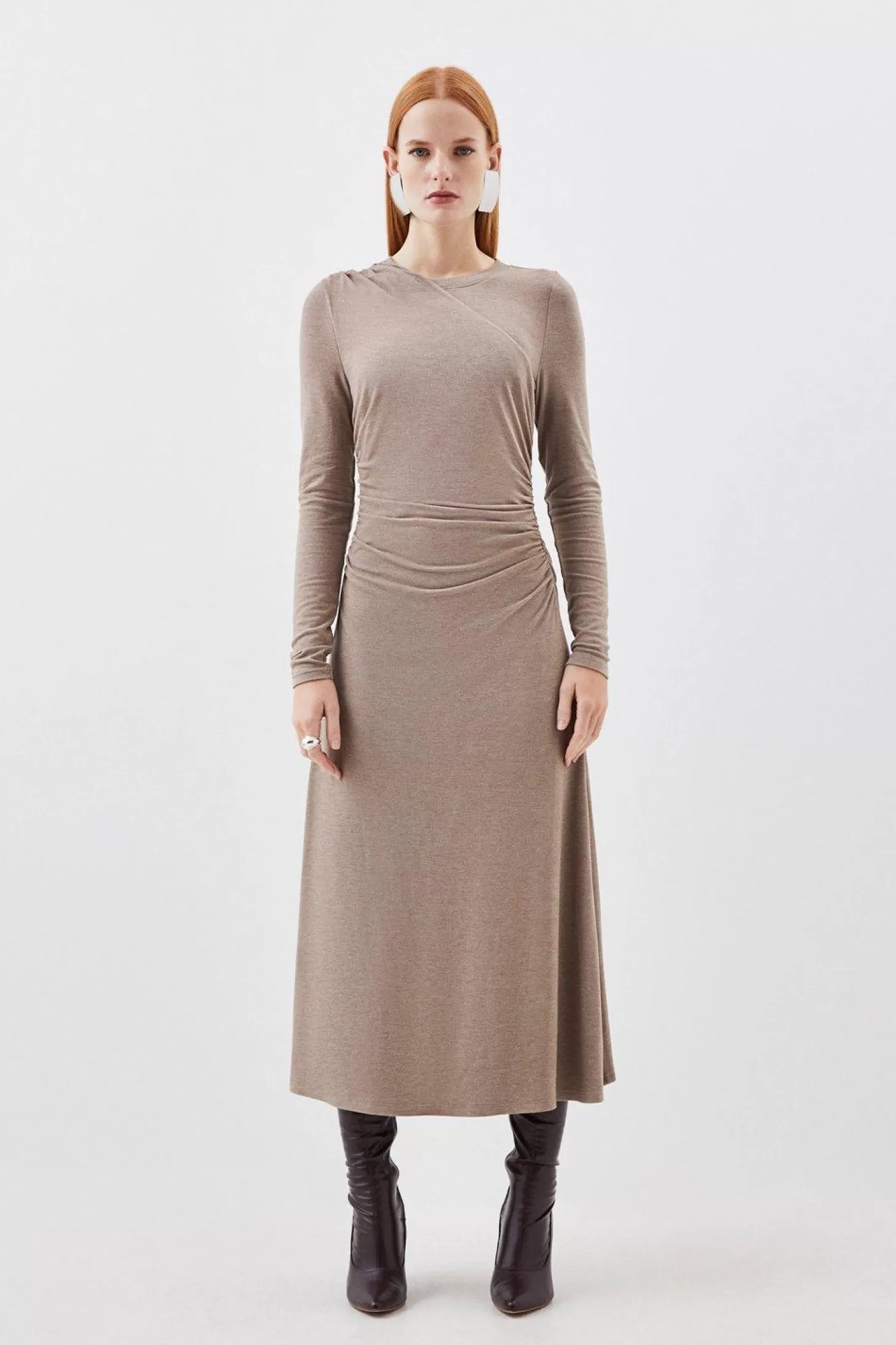 Karen Millen Premium Soft Touch Jersey Midaxi Dress