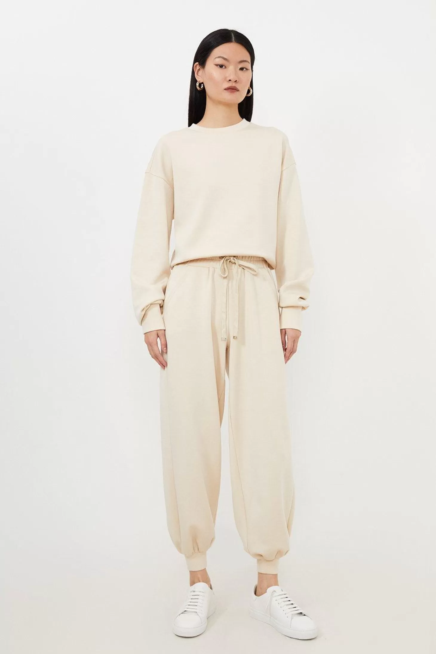 Karen Millen Premium Soft Touch Lounge Wide Leg Sweatpants