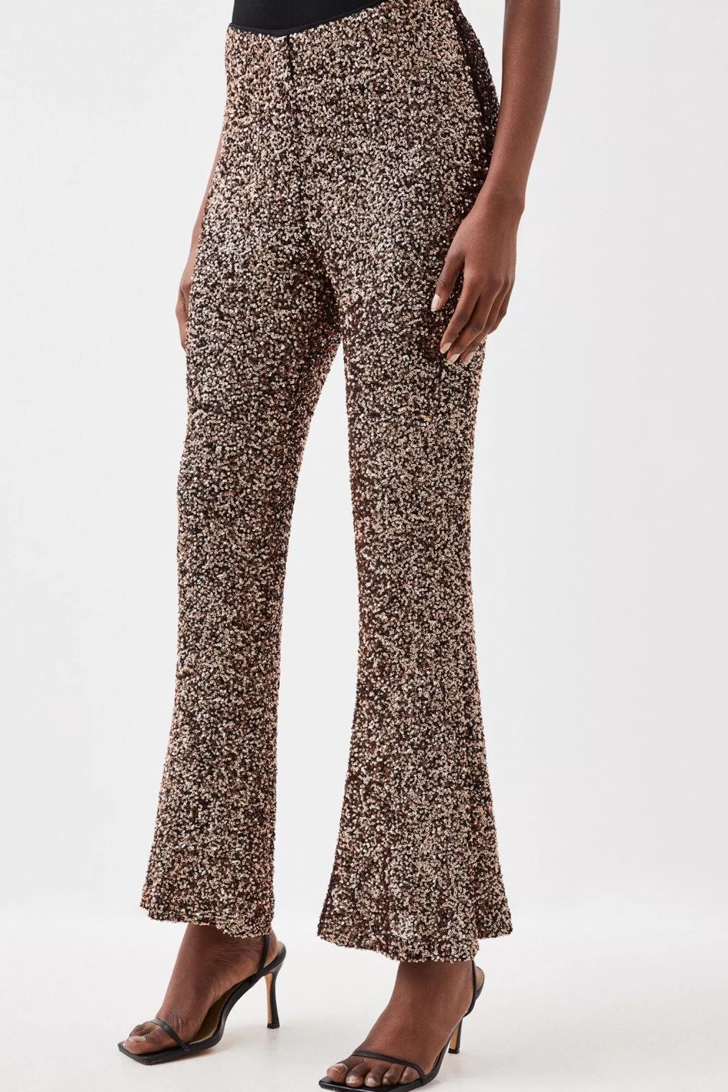 Karen Millen Sequin Flare Leg Pants