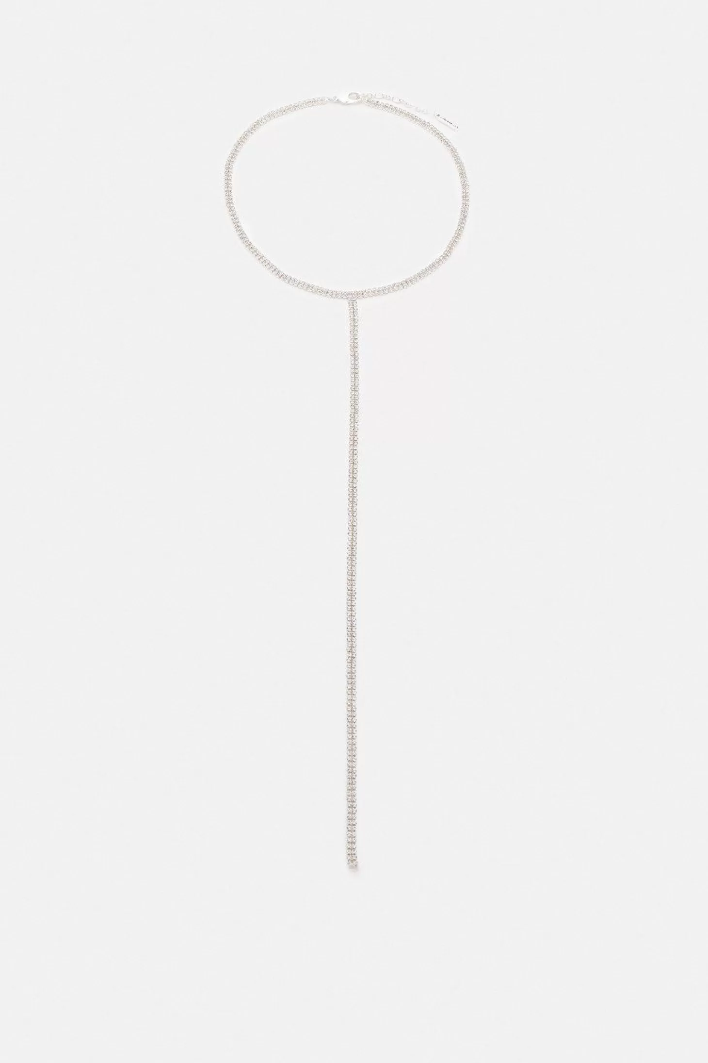 Karen Millen Plated Diamante Drop Necklace