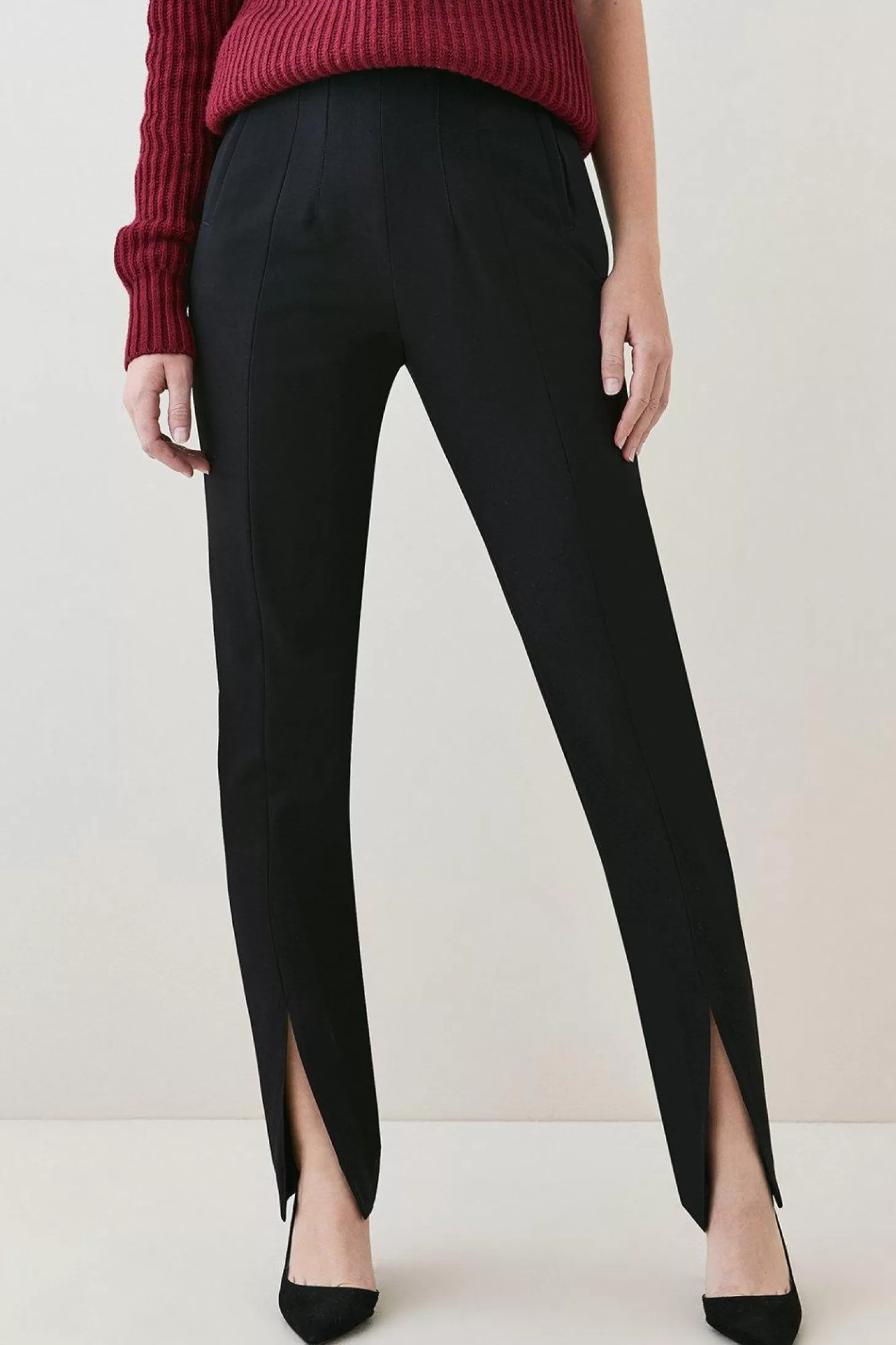 Karen Millen Slim Leg Darted Waist Dress Pants