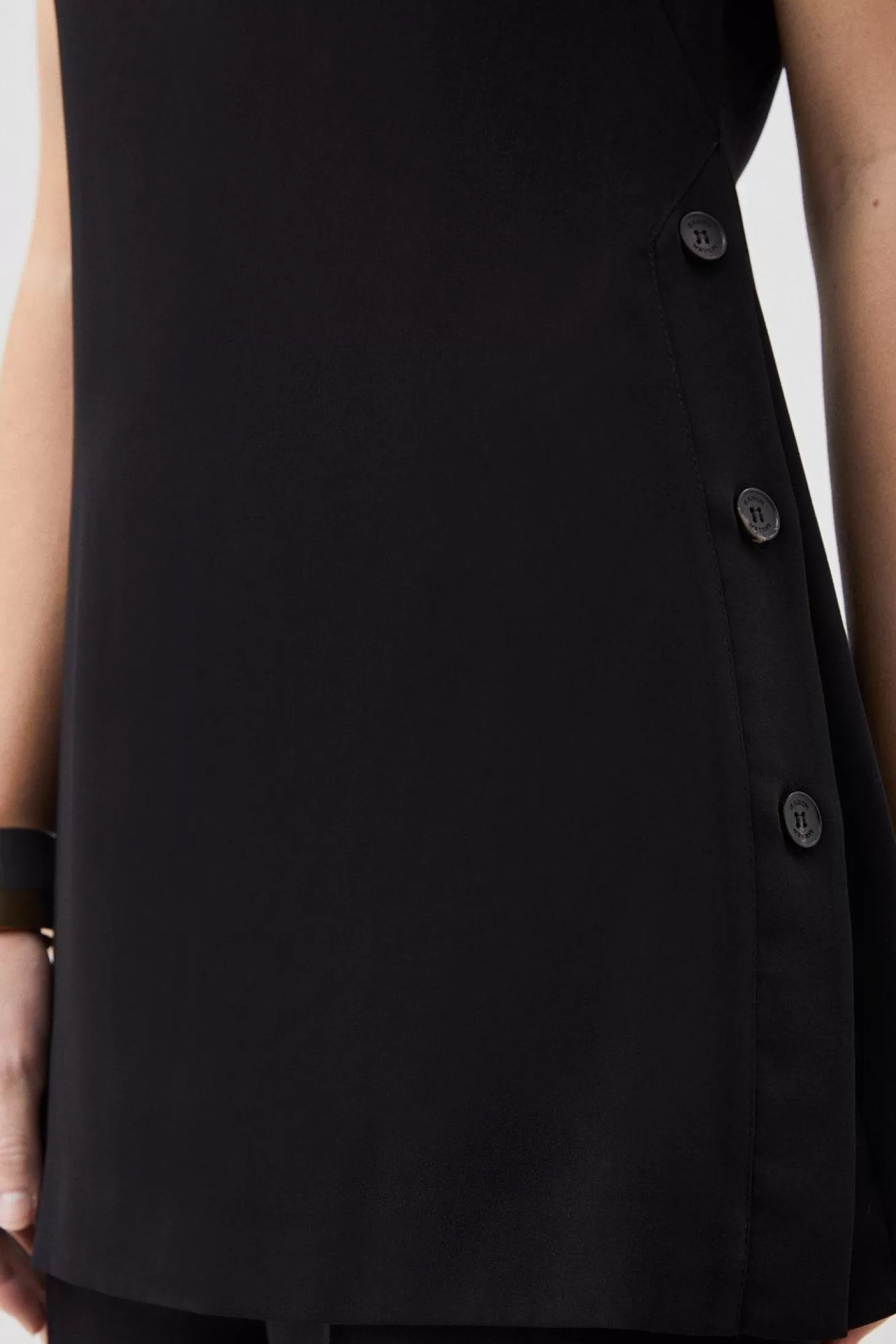 Karen Millen Soft Tailored Button Detail Sleeveless Top