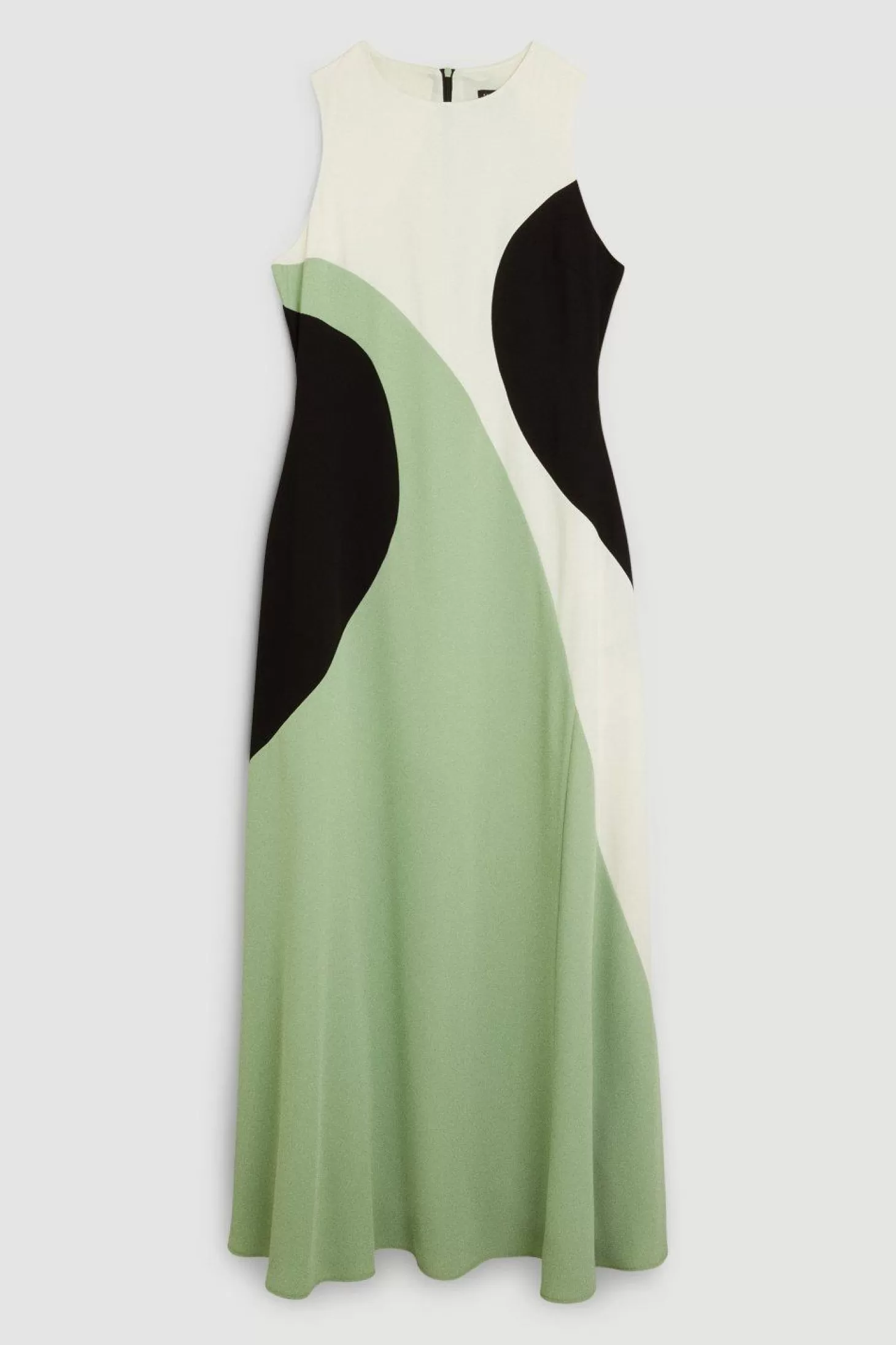 Karen Millen Soft Tailored Color Block Midiaxi Dress