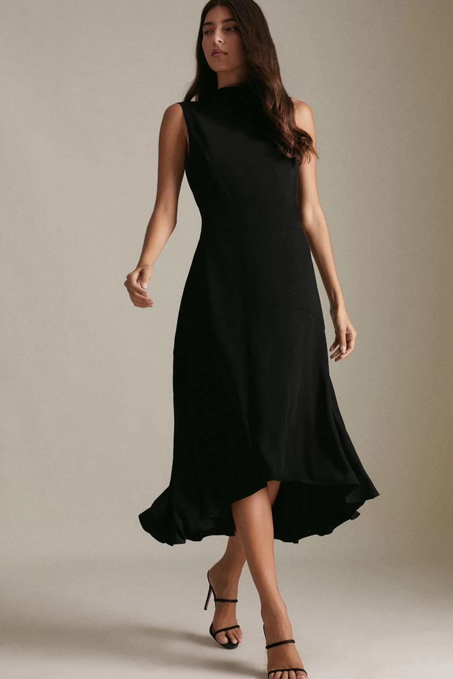 Karen Millen Soft Tailored High Low Midi Dress