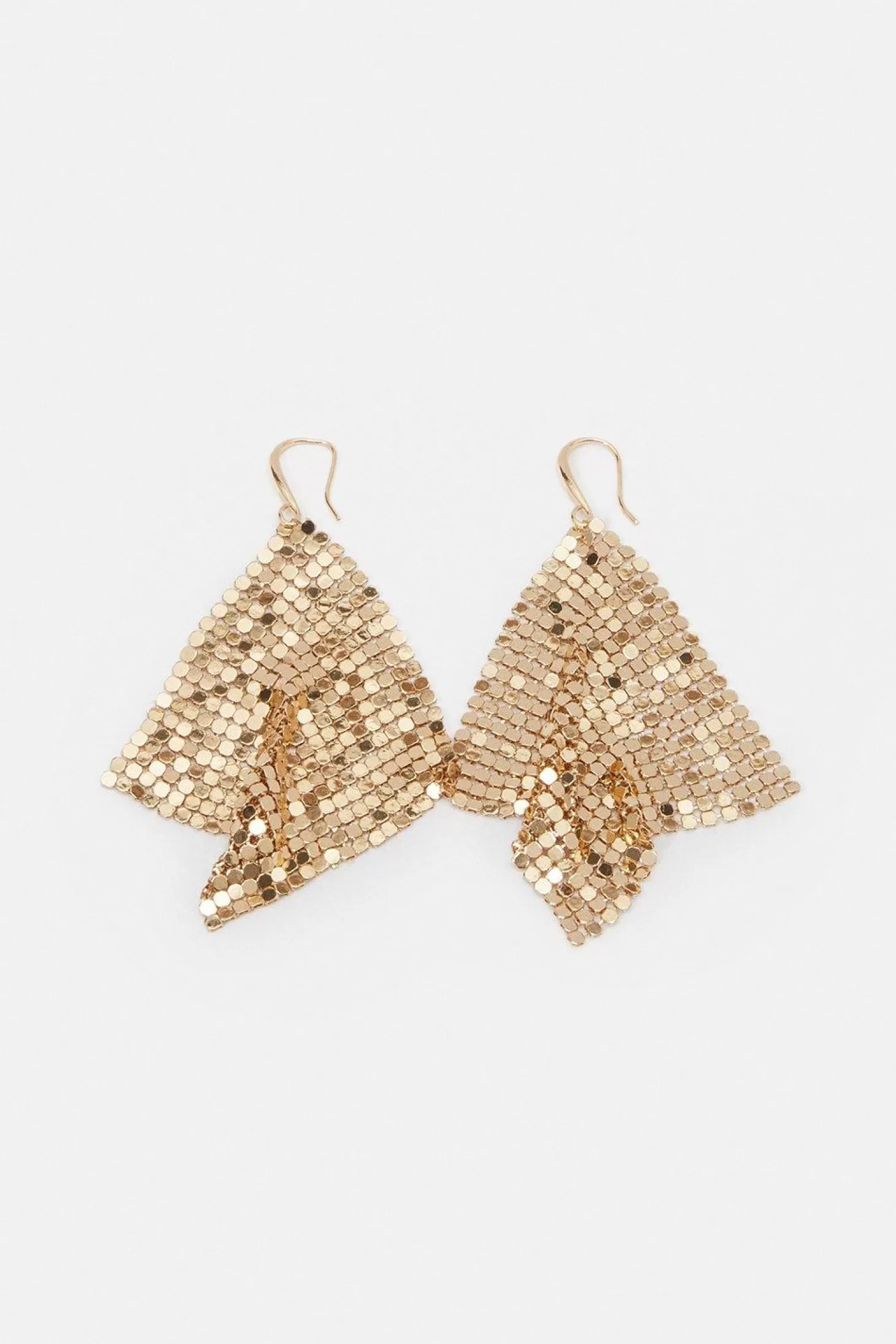 Karen Millen Statement Chainmail Triangle Drop Earrings