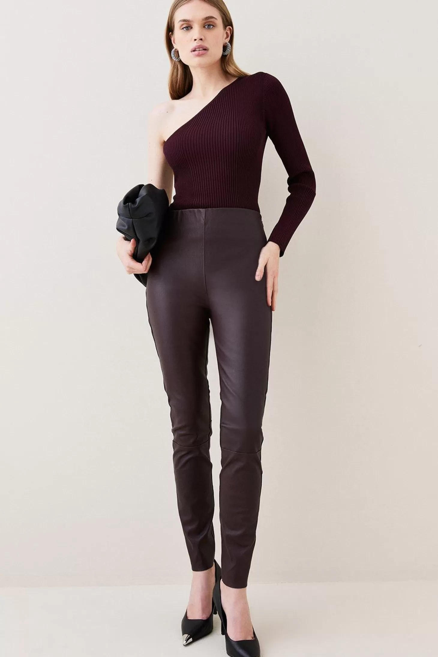 Karen Millen Stretch Leather Legging