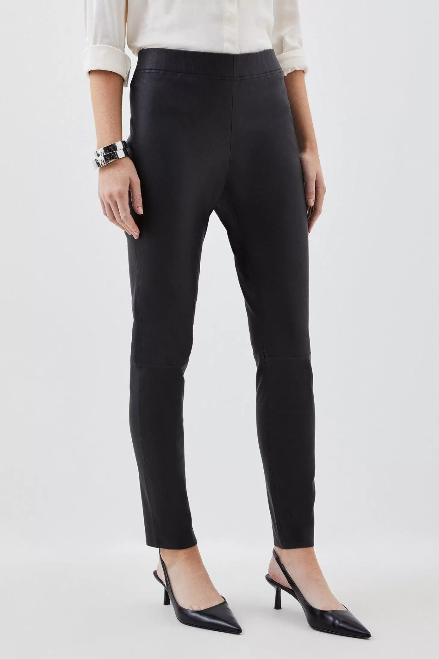 Karen Millen Stretch Leather Leggings