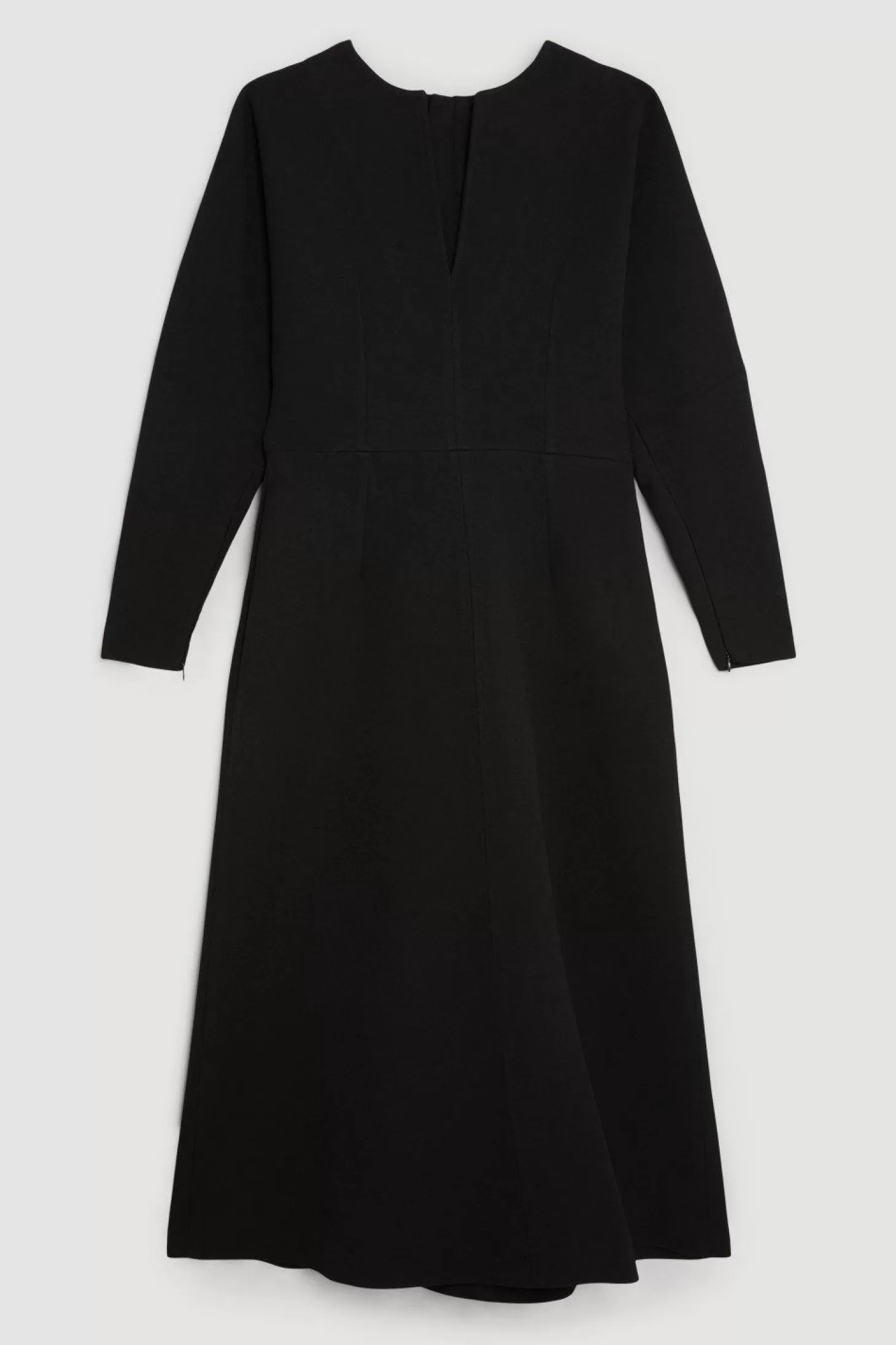 Karen Millen Structured Crepe Tailored Keyhole Rounded A Line Midaxi Dress