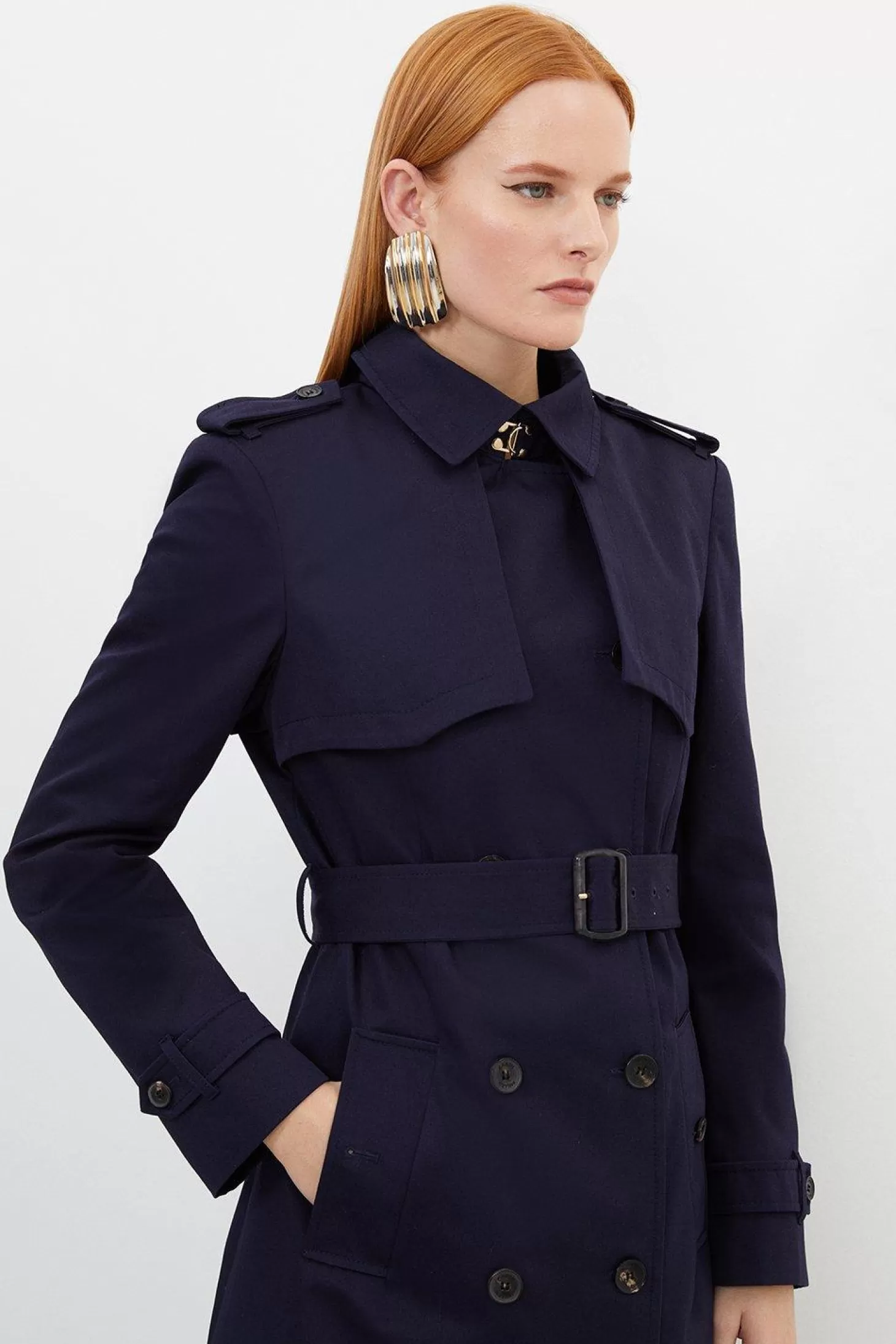 Karen Millen Tailored Belted Trench Coat