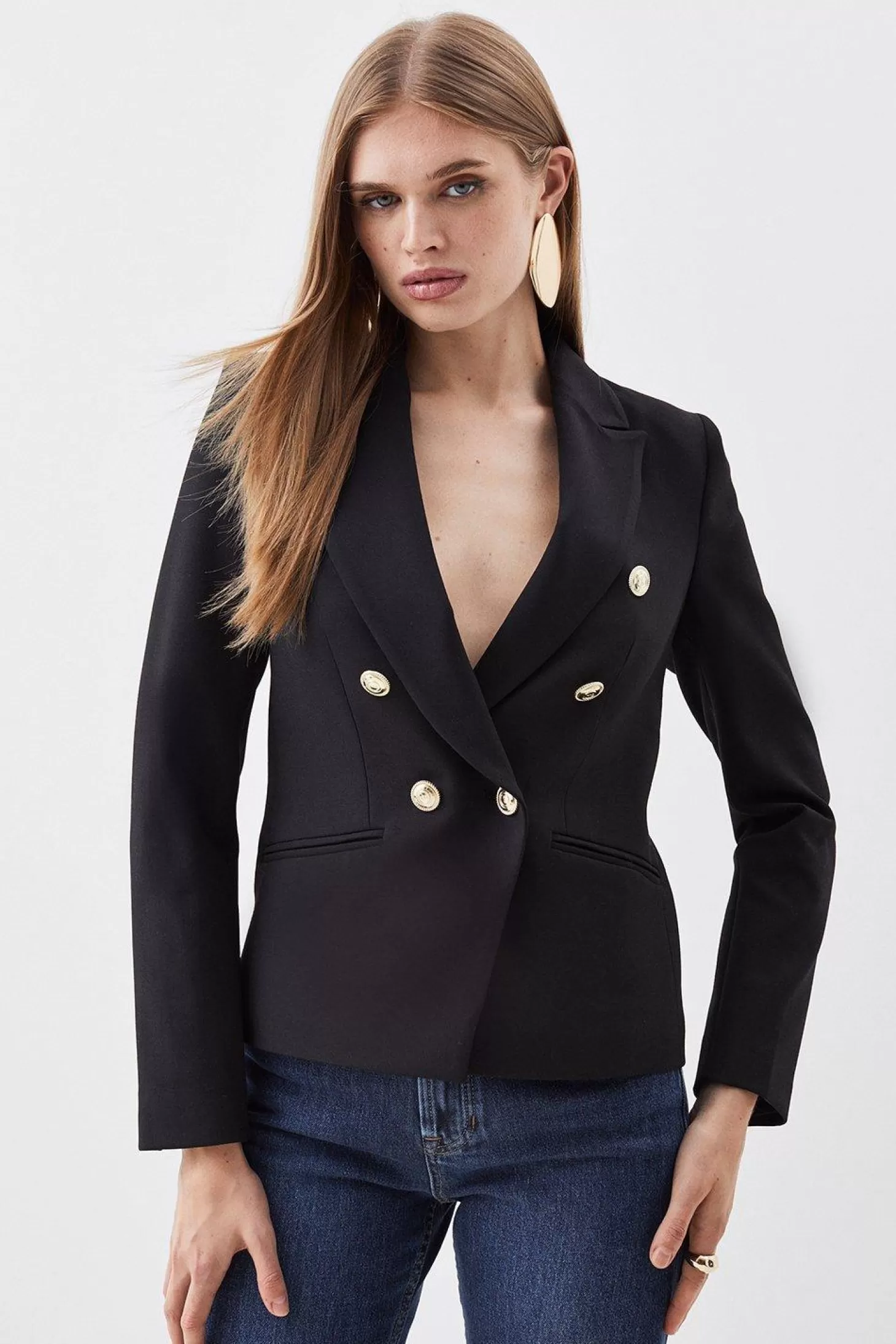 Karen Millen Tailored Button Military Blazer