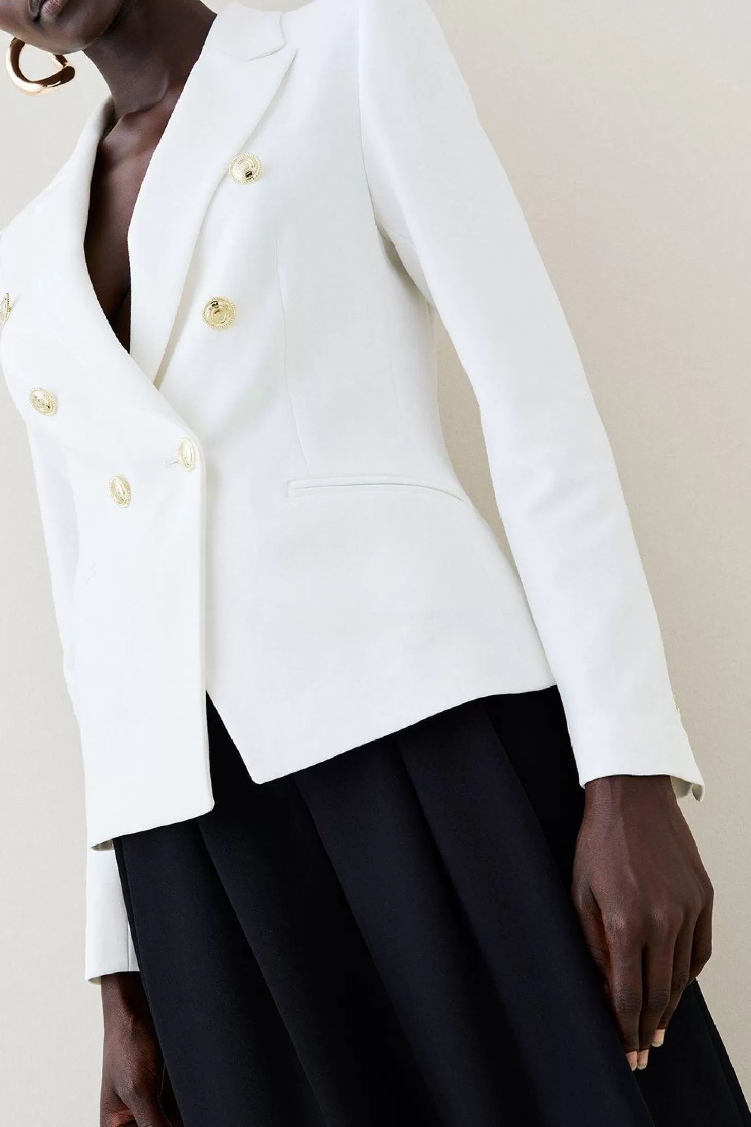 Karen Millen Tailored Button Military Blazer