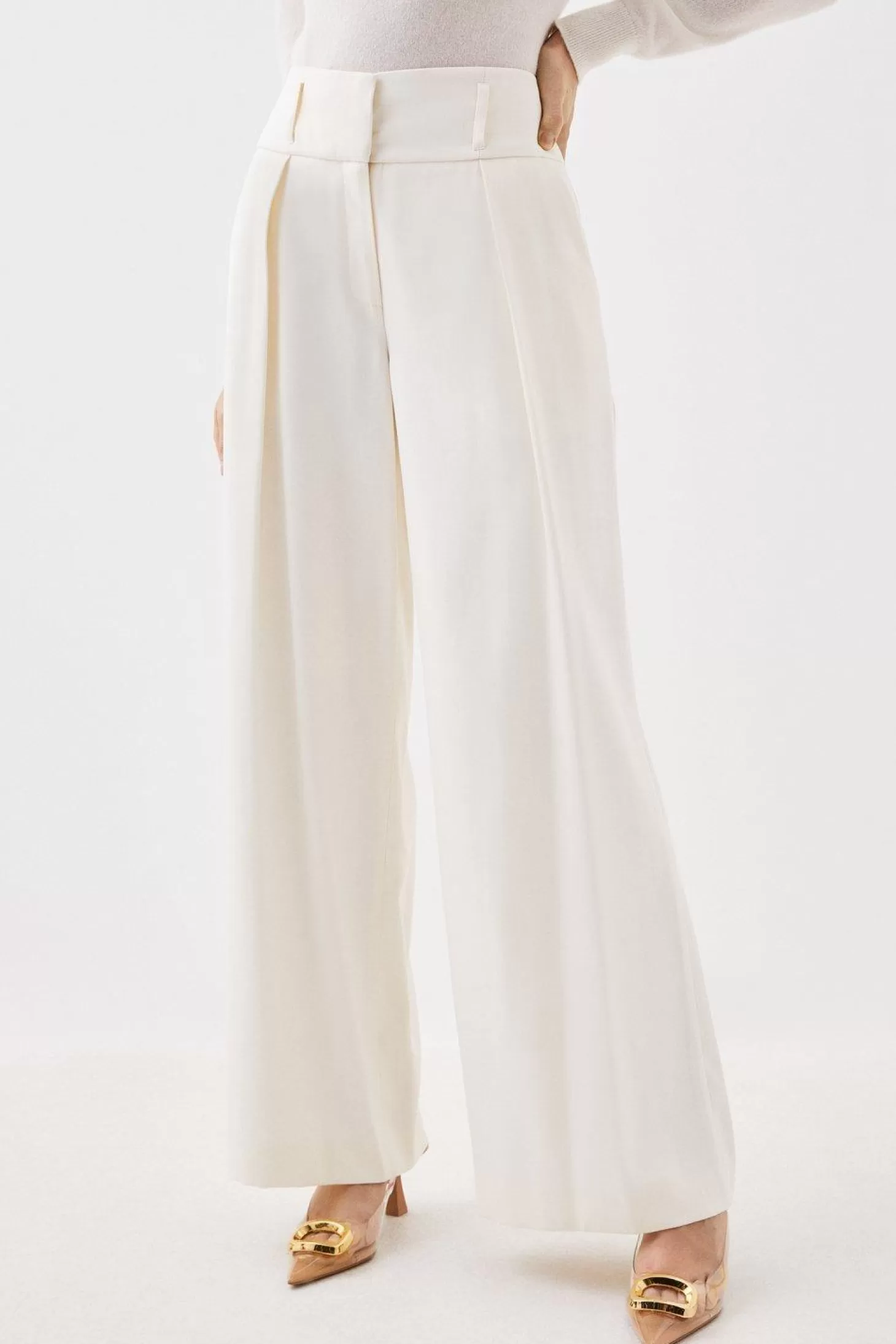 Karen Millen Tailored High Waisted Wide Leg Pants