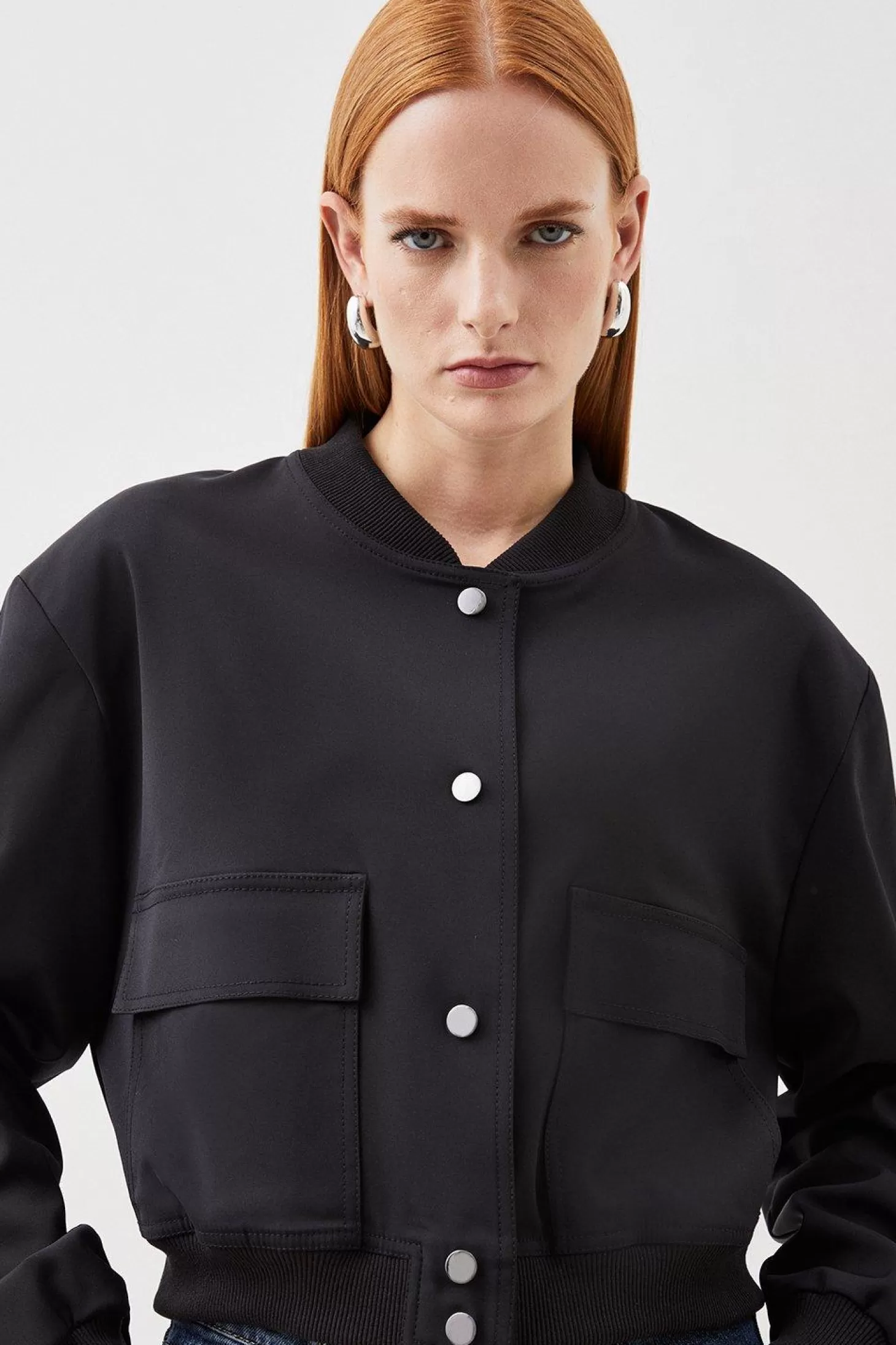 Karen Millen Tailored Pocket Detail Bomber Jacket