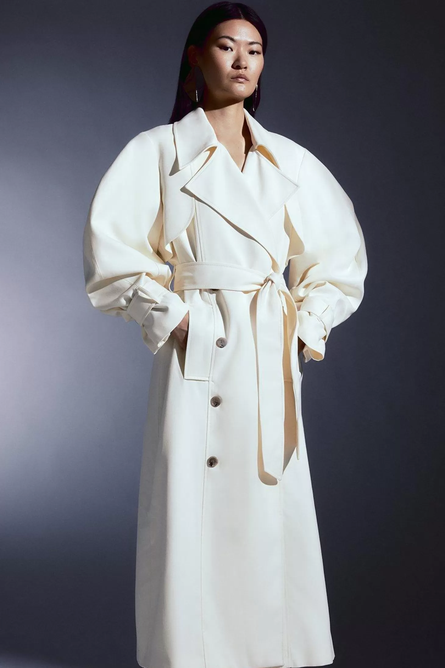 Karen Millen Tailored Relaxed Belted Trench Coat