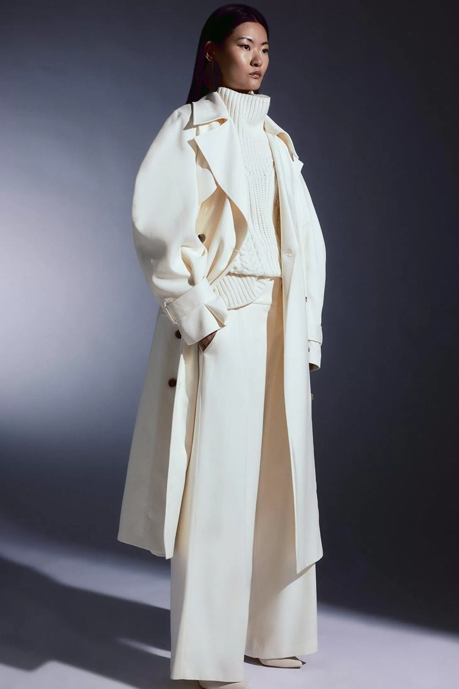 Karen Millen Tailored Relaxed Belted Trench Coat