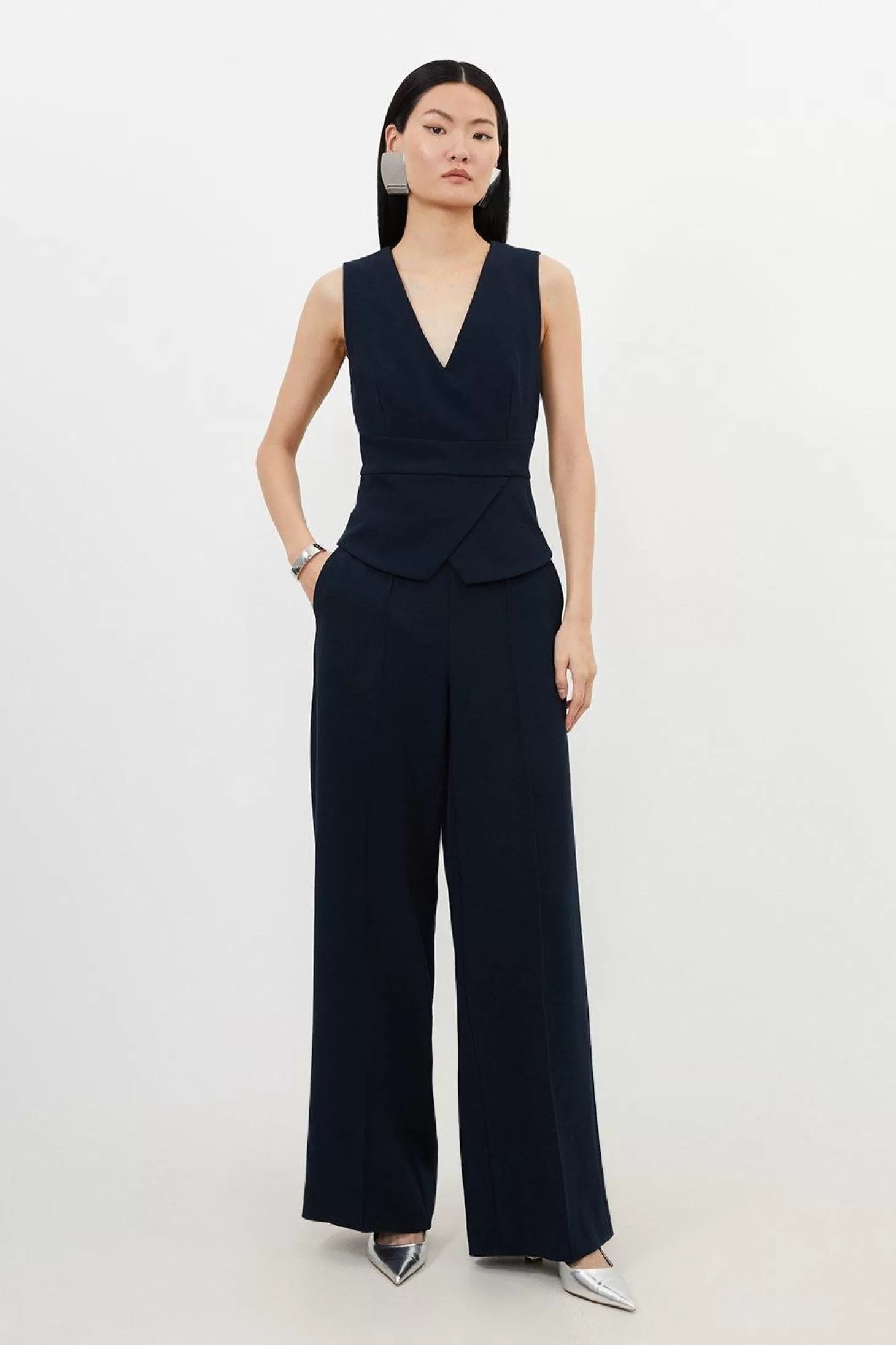 Karen Millen Tailored Wide Leg Trousers