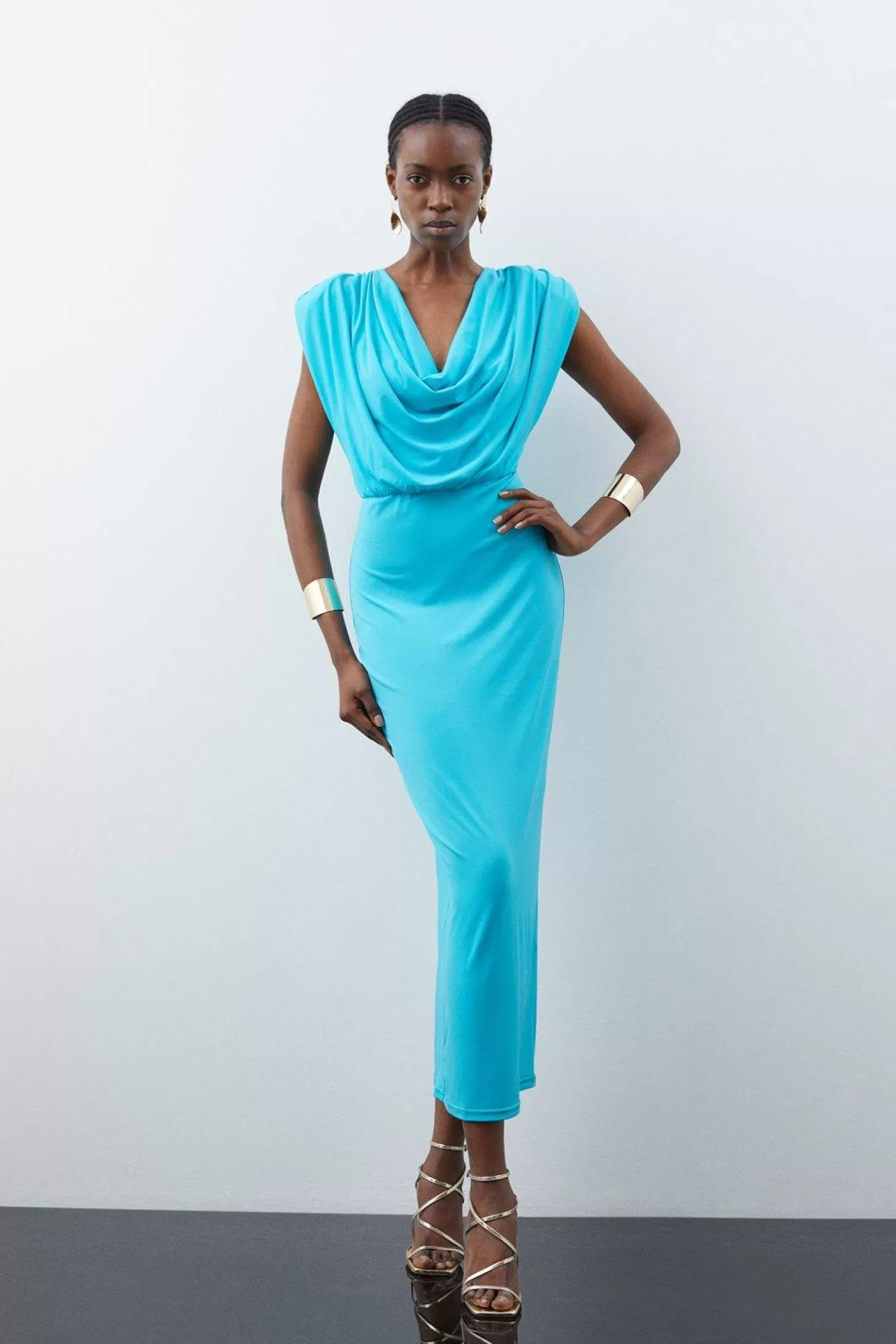 Karen Millen Tall Cowl Neck Jersey Maxi Dress