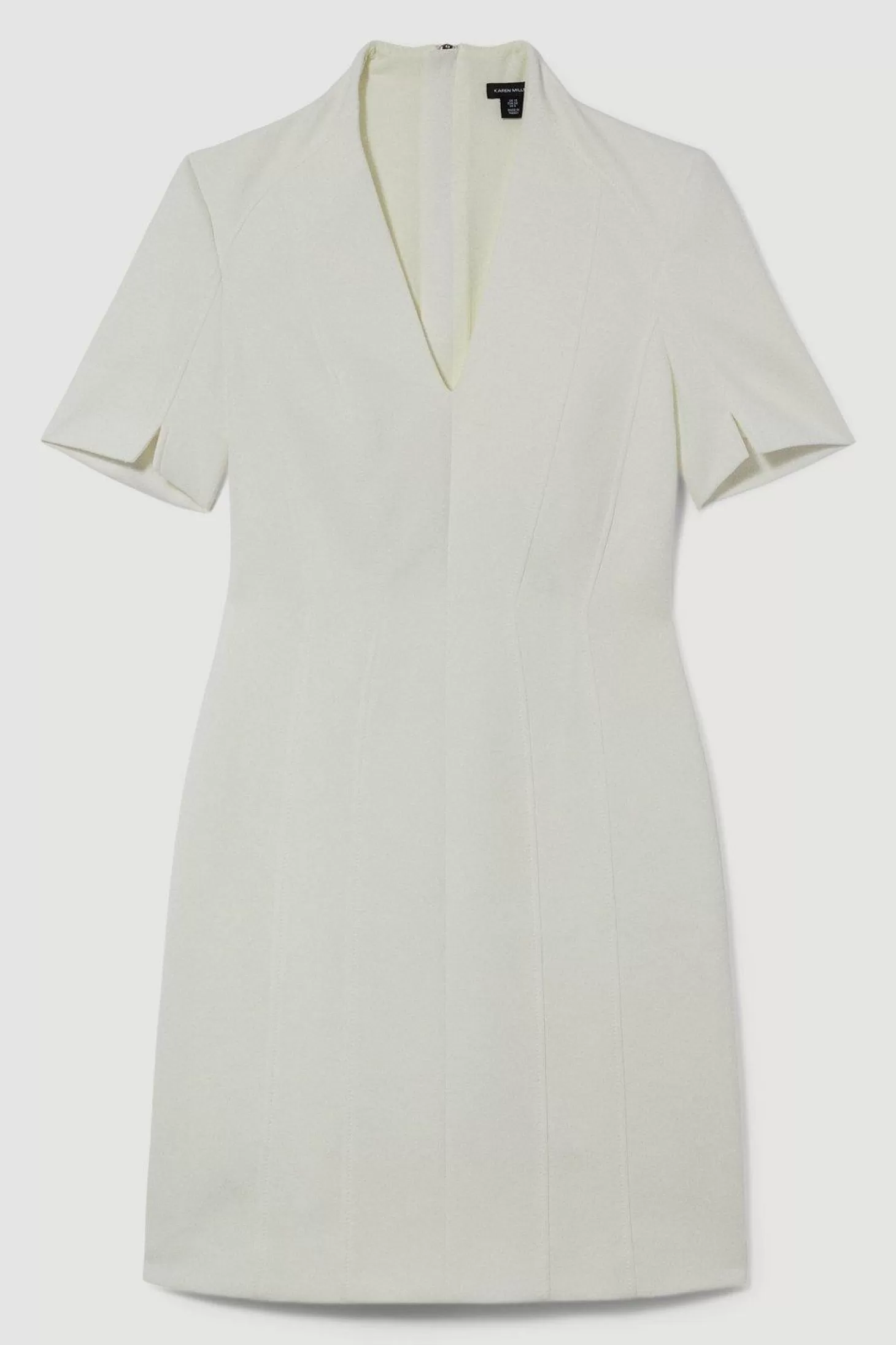 Karen Millen Tall Italian Compact Scuba Jersey Seamed A Line Mini Dress
