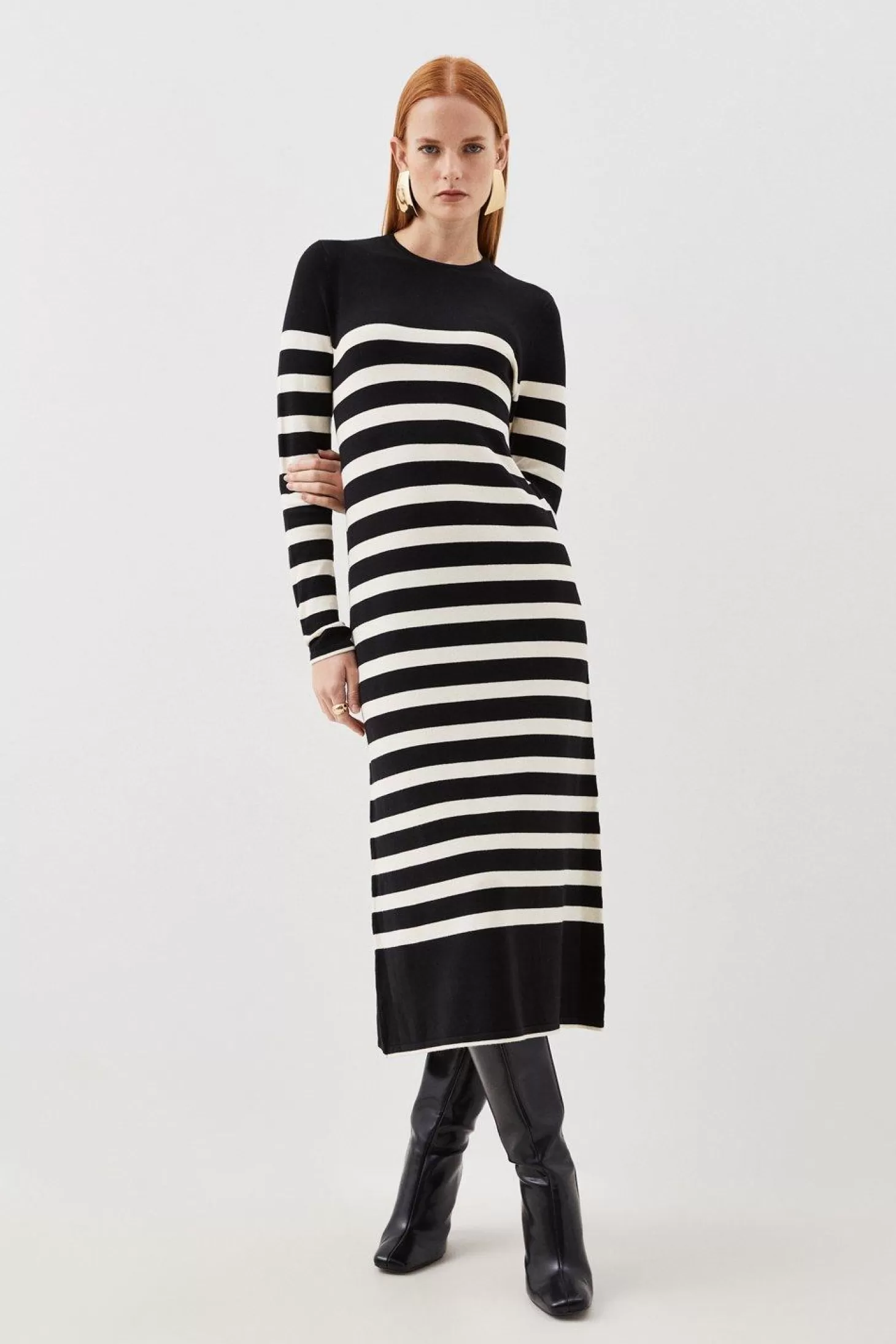 Karen Millen Tall Viscose Blend Knit Midi Dress