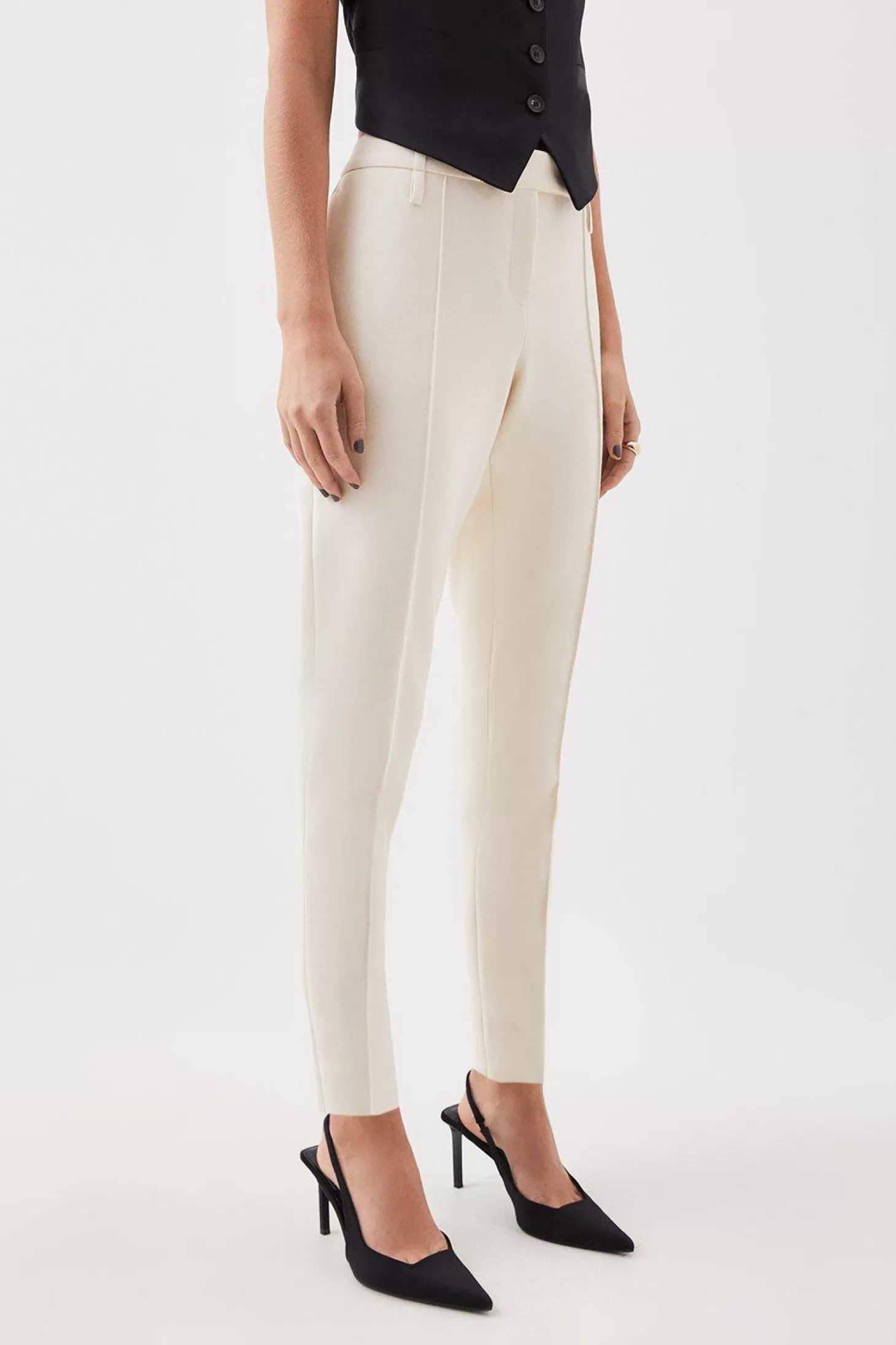 Karen Millen The Founder Compact Stretch Slim Leg Dress Pants