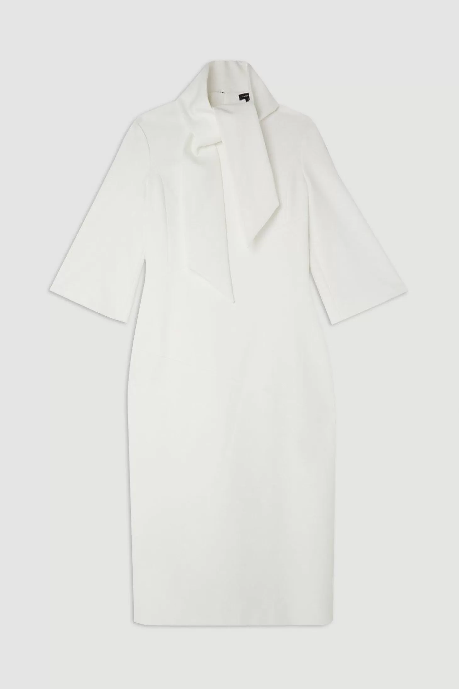 Karen Millen The Founder Petite Tailored Compact Stretch Neck Tie Dress