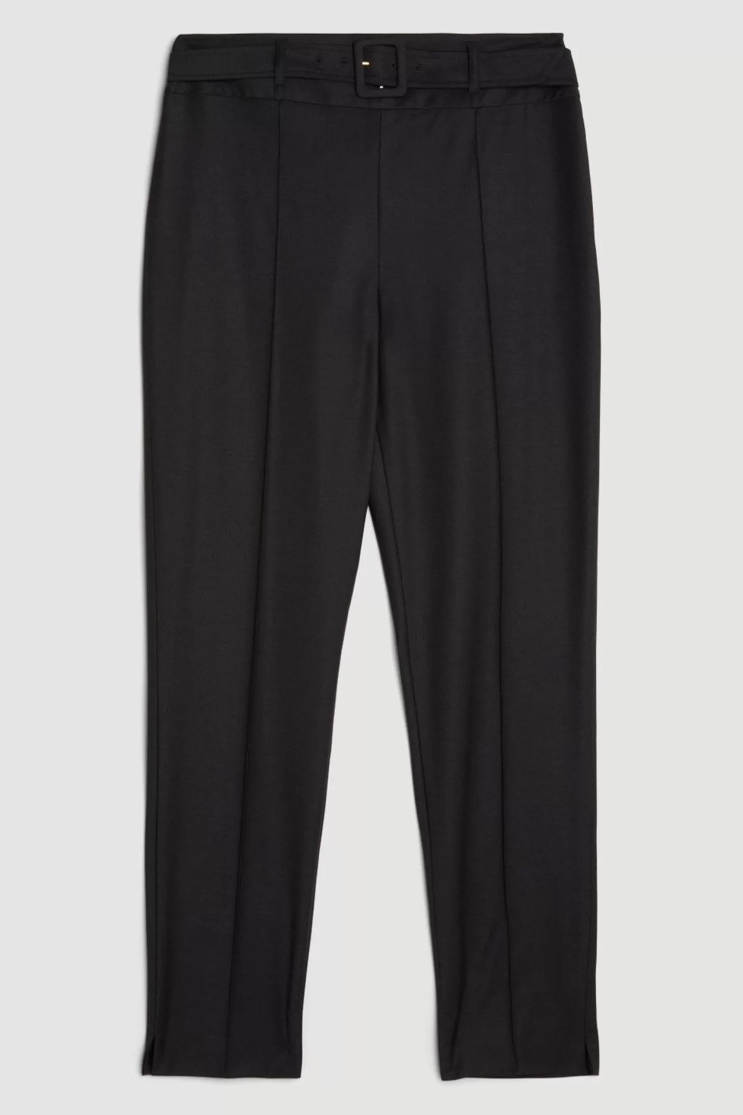 Karen Millen The Founder Tailored Wool Blend High Waist Belted Slim Leg Pants