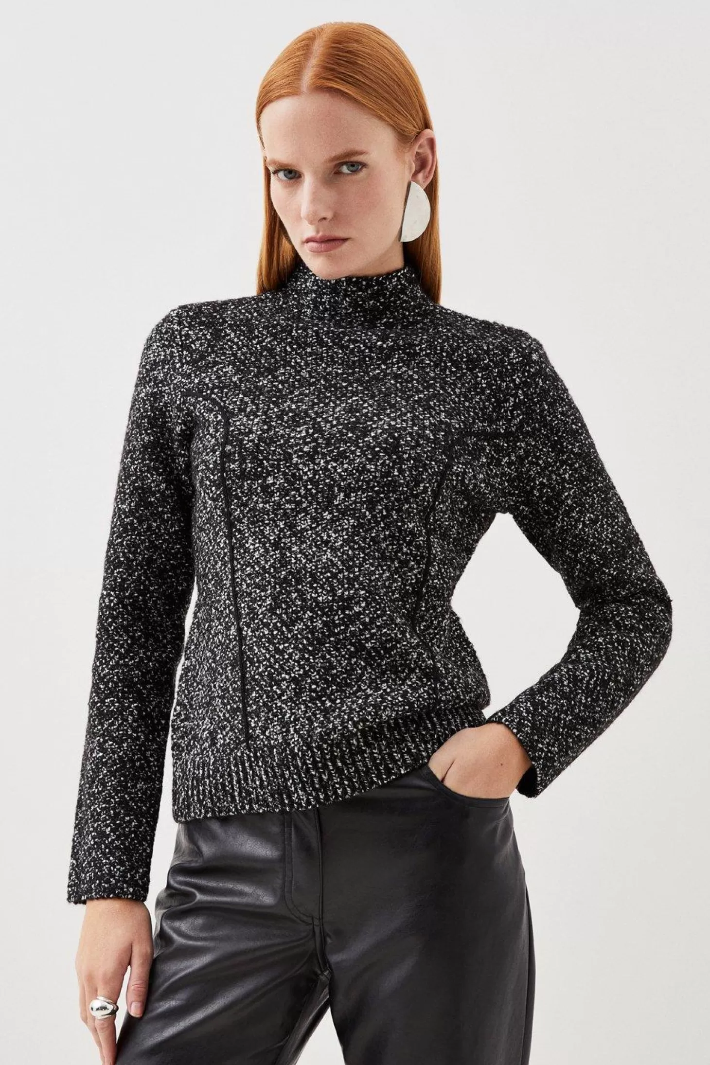 Karen Millen Tweed Knit Top