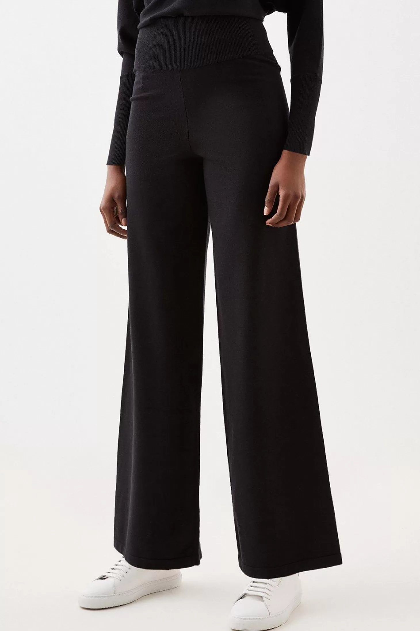 Karen Millen Viscose Blend Knitted Lounge Wide Leg Pants