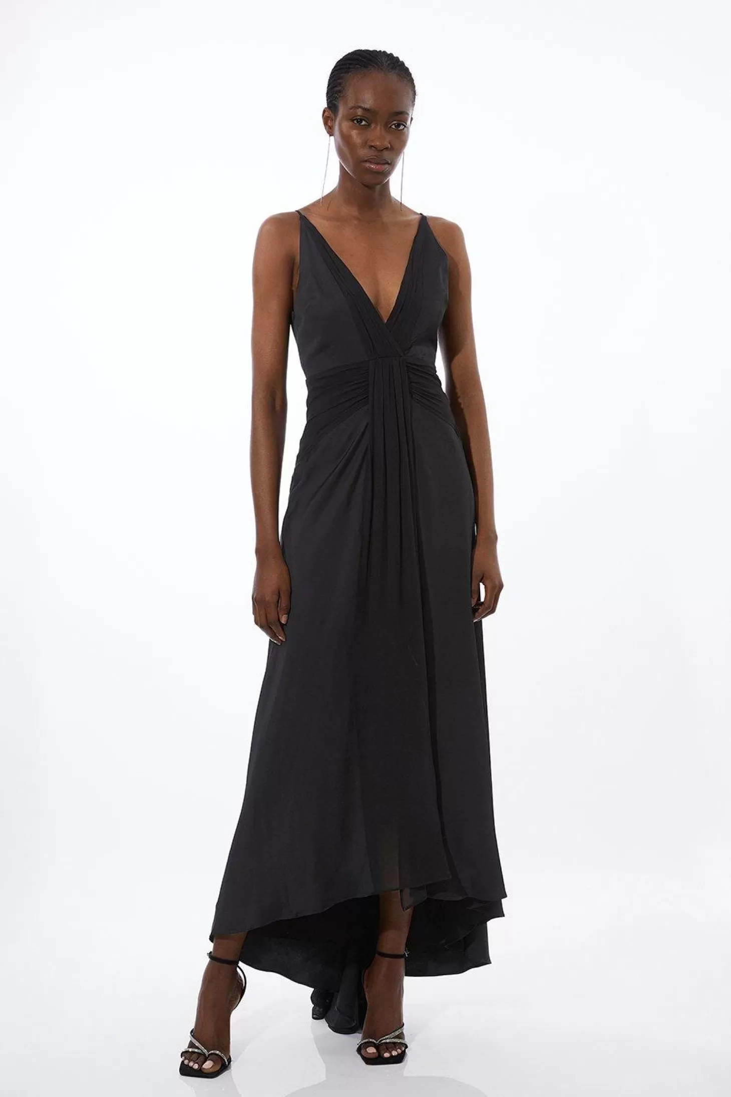 Karen Millen Viscose Georgette Woven Maxi Dress