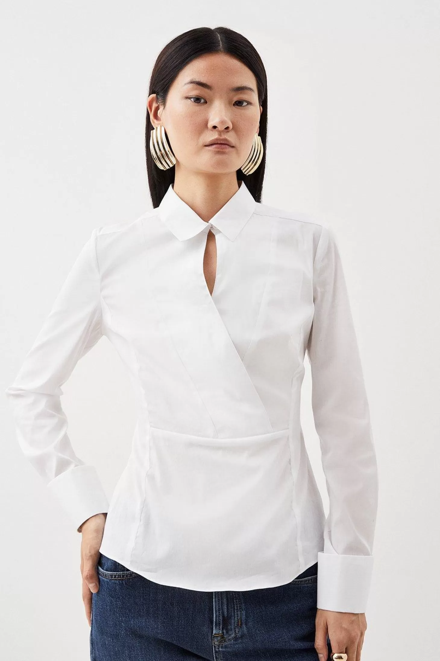 Karen Millen Wrap Front Tailored Shirt