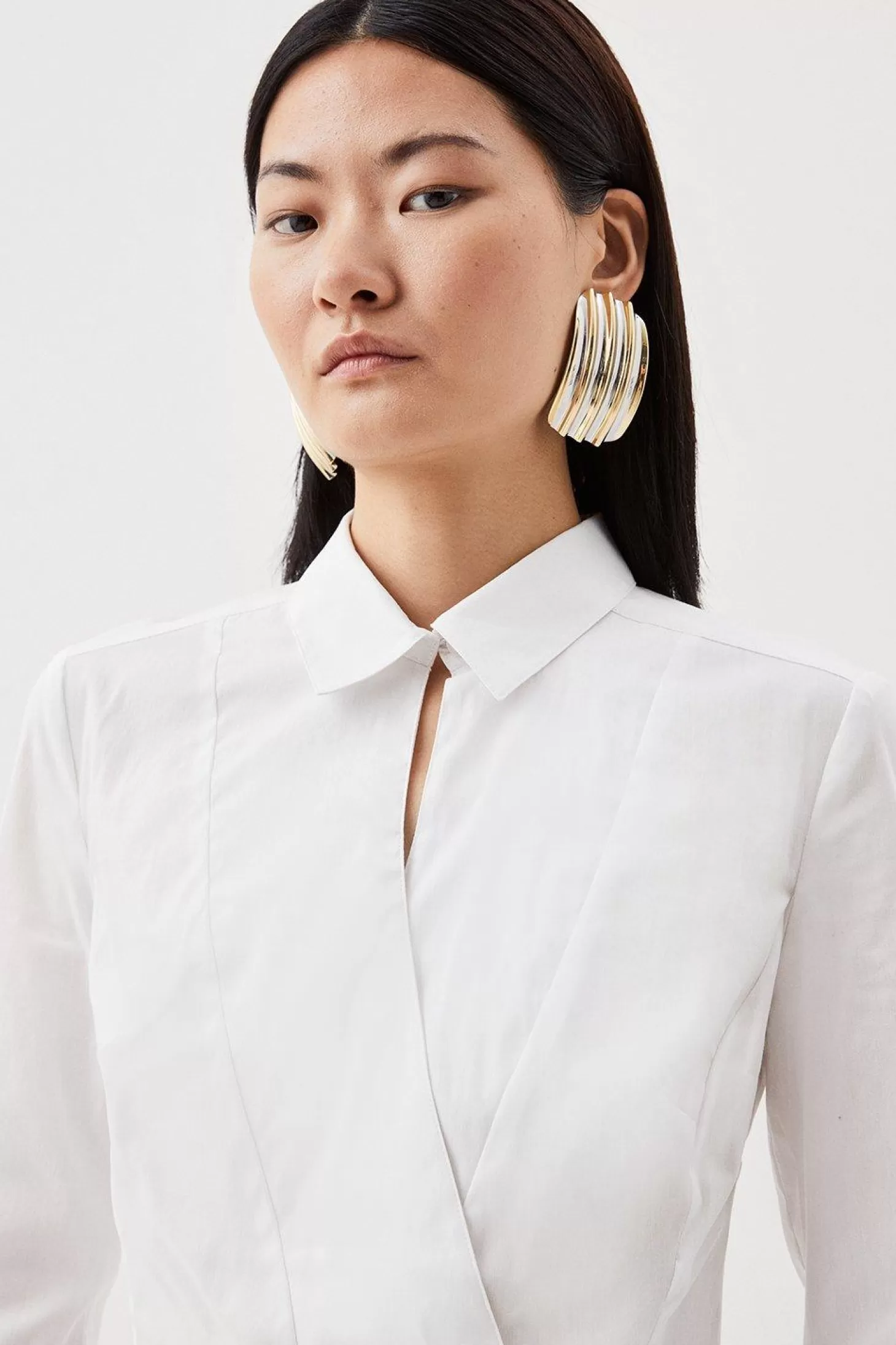 Karen Millen Wrap Front Tailored Shirt